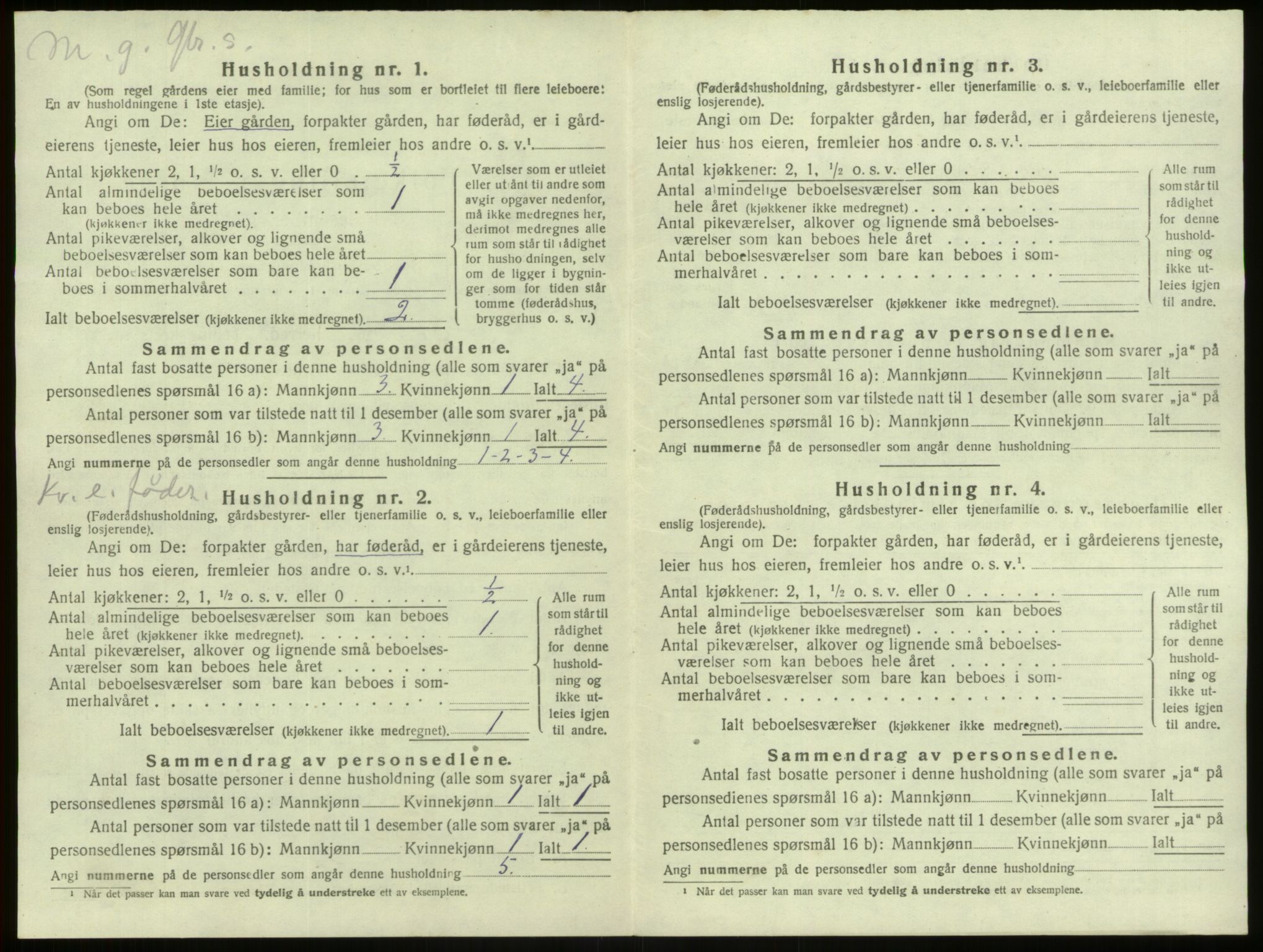 SAB, 1920 census for Lindås, 1920, p. 1283