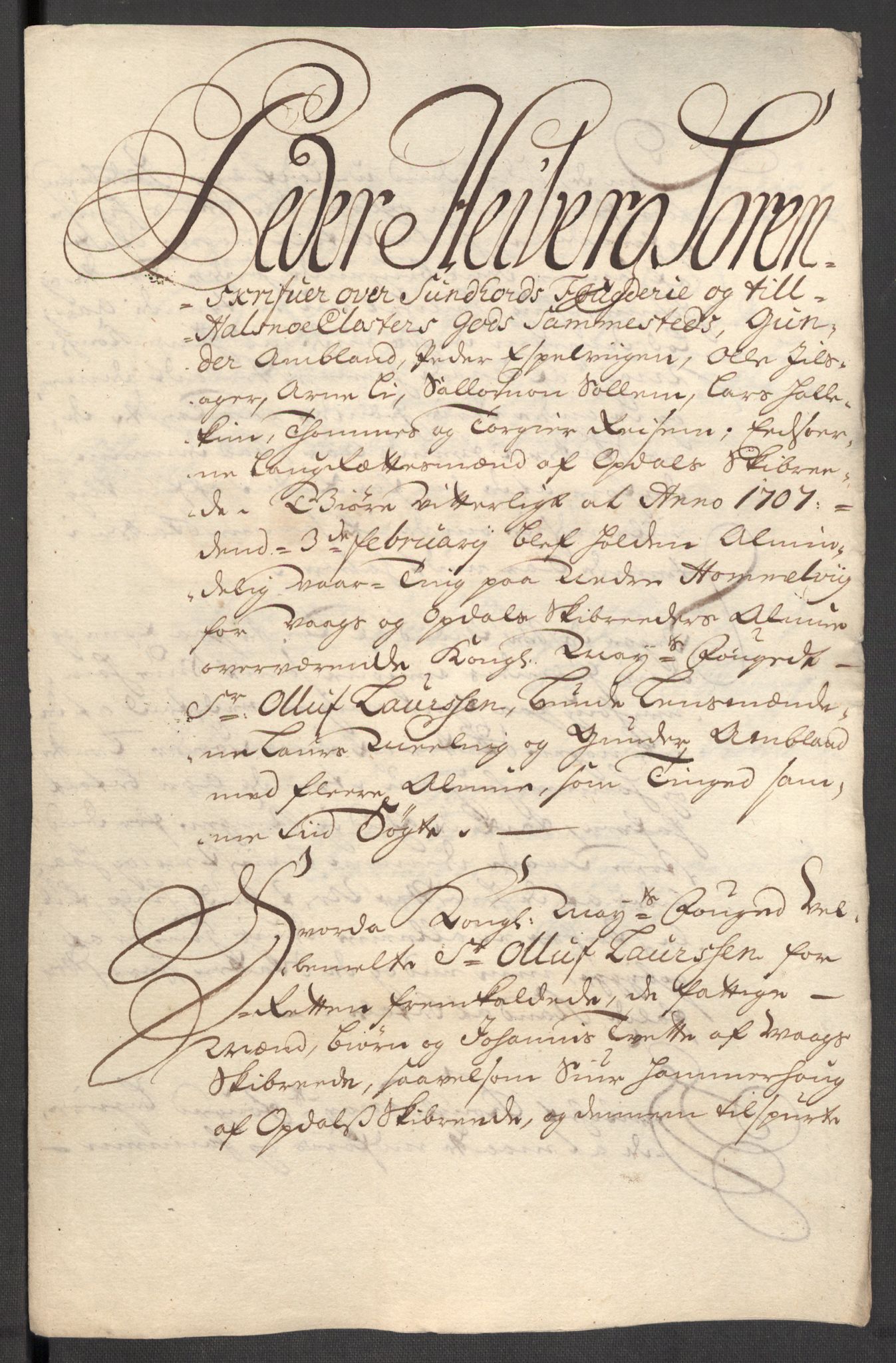 Rentekammeret inntil 1814, Reviderte regnskaper, Fogderegnskap, AV/RA-EA-4092/R48/L2984: Fogderegnskap Sunnhordland og Hardanger, 1706-1707, p. 269