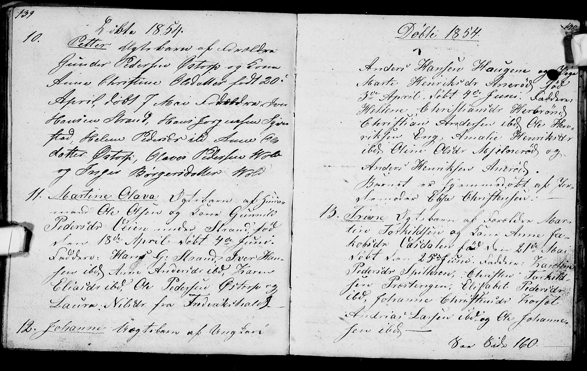 Berg prestekontor Kirkebøker, AV/SAO-A-10902/G/Gc/L0001: Parish register (copy) no. III 1, 1844-1855, p. 139-140