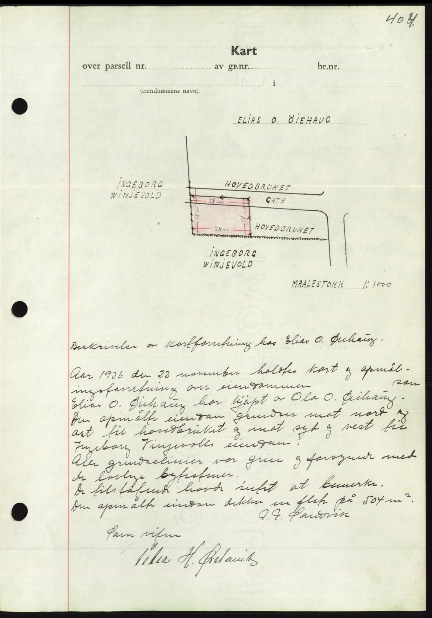 Søre Sunnmøre sorenskriveri, AV/SAT-A-4122/1/2/2C/L0062: Mortgage book no. 56, 1936-1937, Diary no: : 279/1937