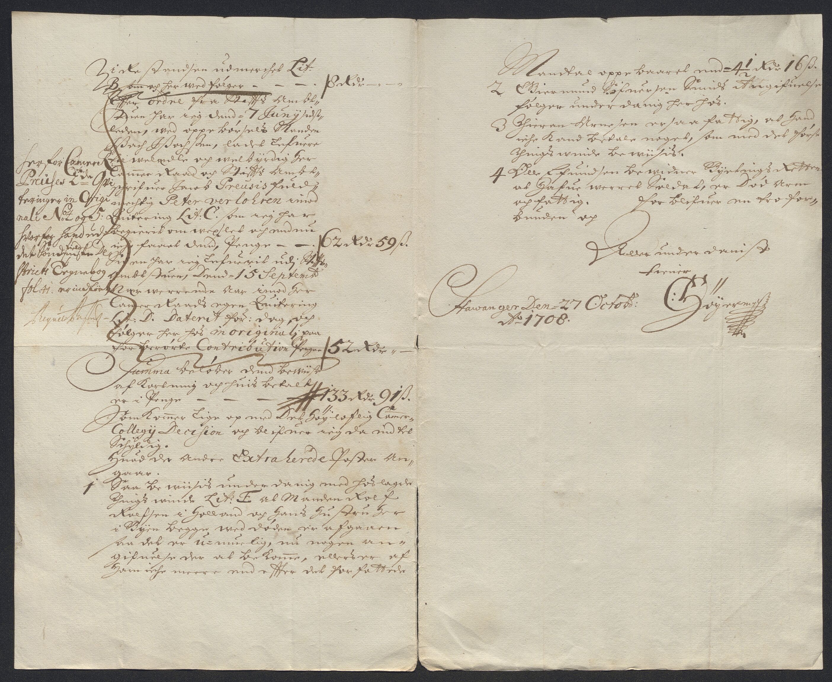 Rentekammeret inntil 1814, Reviderte regnskaper, Byregnskaper, AV/RA-EA-4066/R/Ro/L0302: [O4] Kontribusjonsregnskap, 1687-1711, p. 231