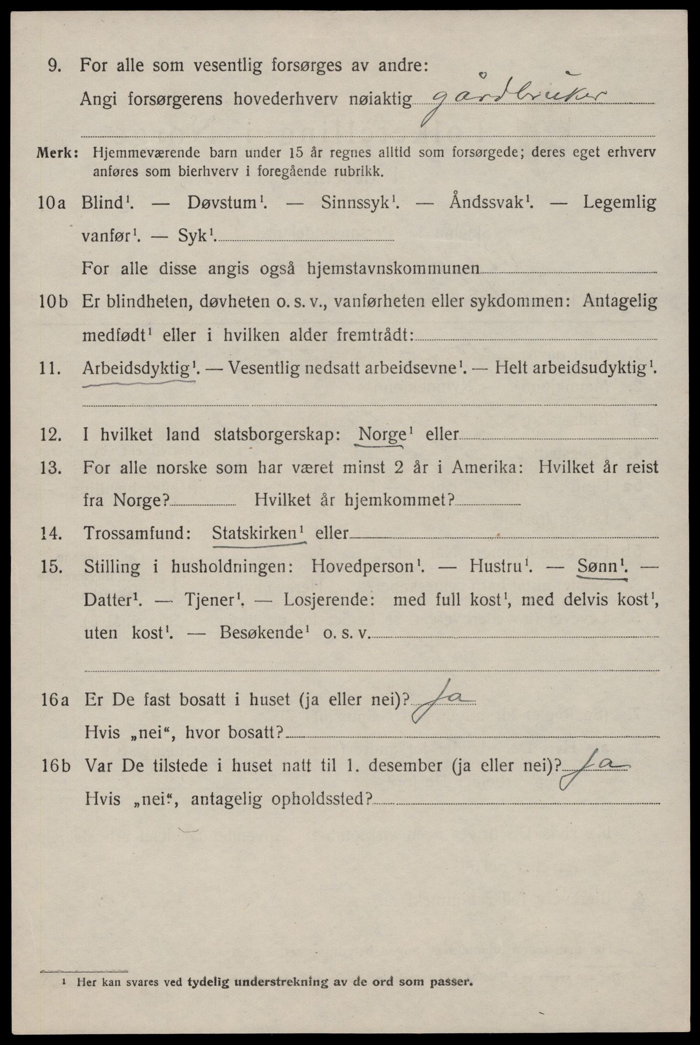 SAST, 1920 census for Erfjord, 1920, p. 726