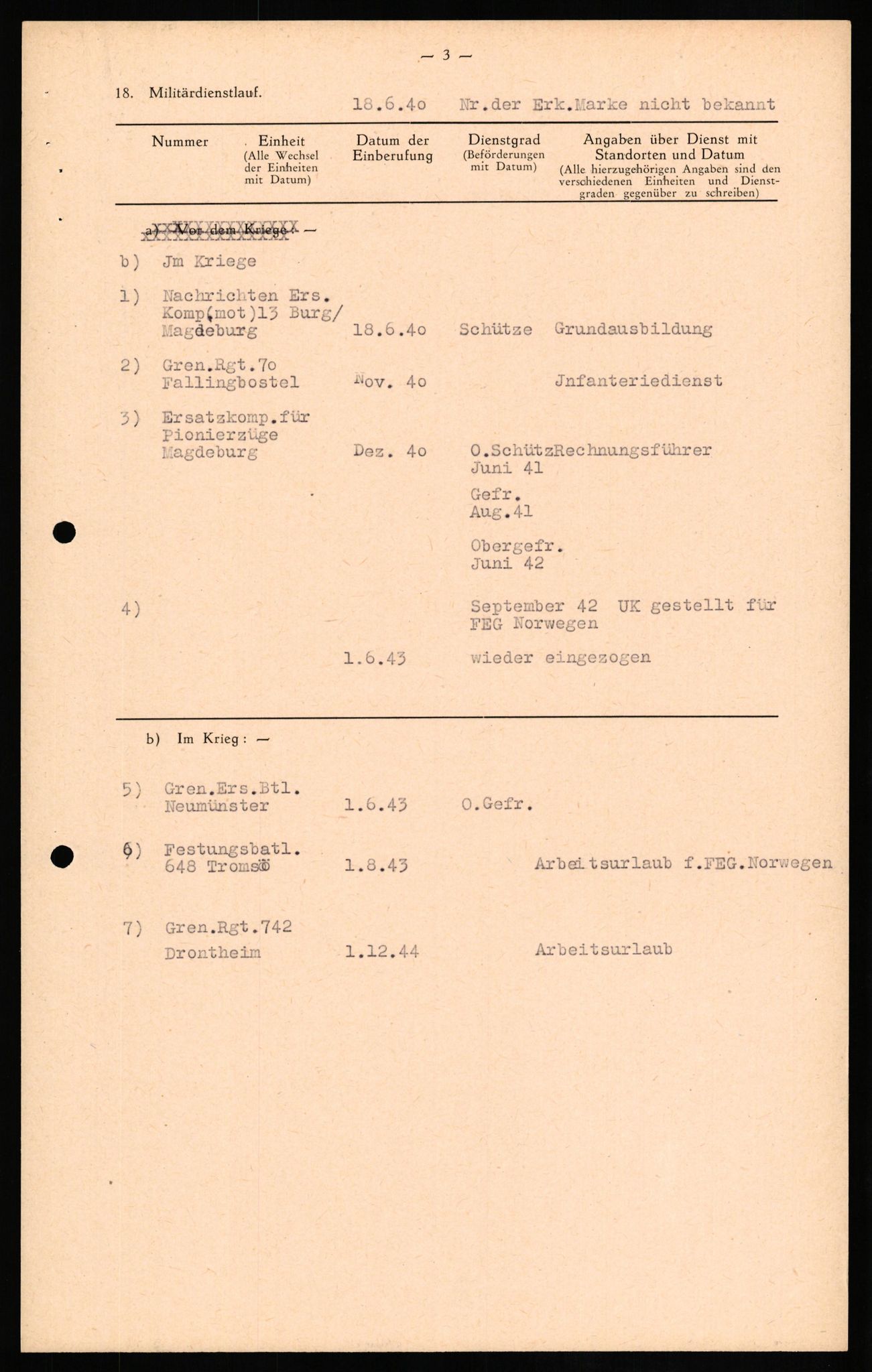 Forsvaret, Forsvarets overkommando II, AV/RA-RAFA-3915/D/Db/L0015: CI Questionaires. Tyske okkupasjonsstyrker i Norge. Tyskere., 1945-1946, p. 133