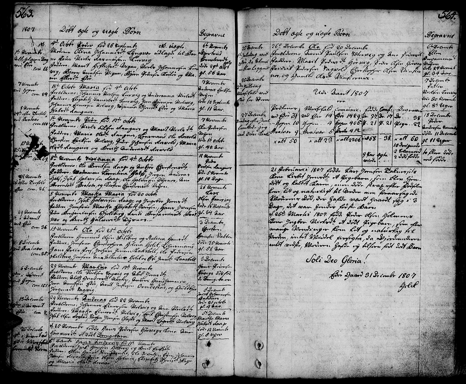 Ministerialprotokoller, klokkerbøker og fødselsregistre - Møre og Romsdal, SAT/A-1454/581/L0932: Parish register (official) no. 581A02, 1767-1823, p. 563-564