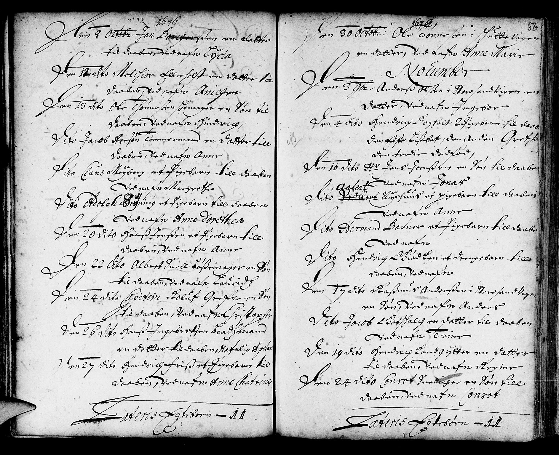 Korskirken sokneprestembete, AV/SAB-A-76101/H/Haa/L0001: Parish register (official) no. A 1, 1674-1688, p. 56