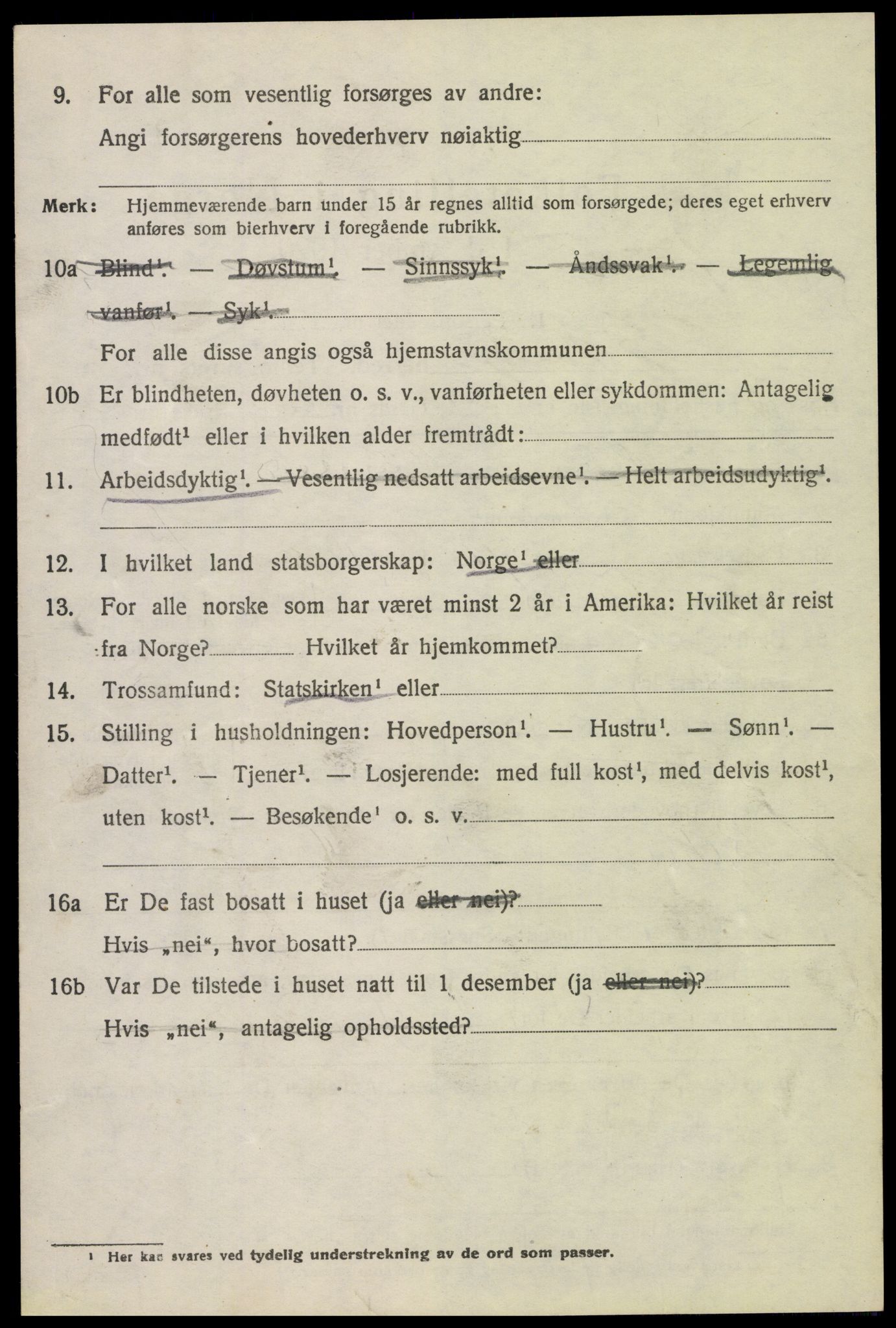 SAH, 1920 census for Stange, 1920, p. 12226