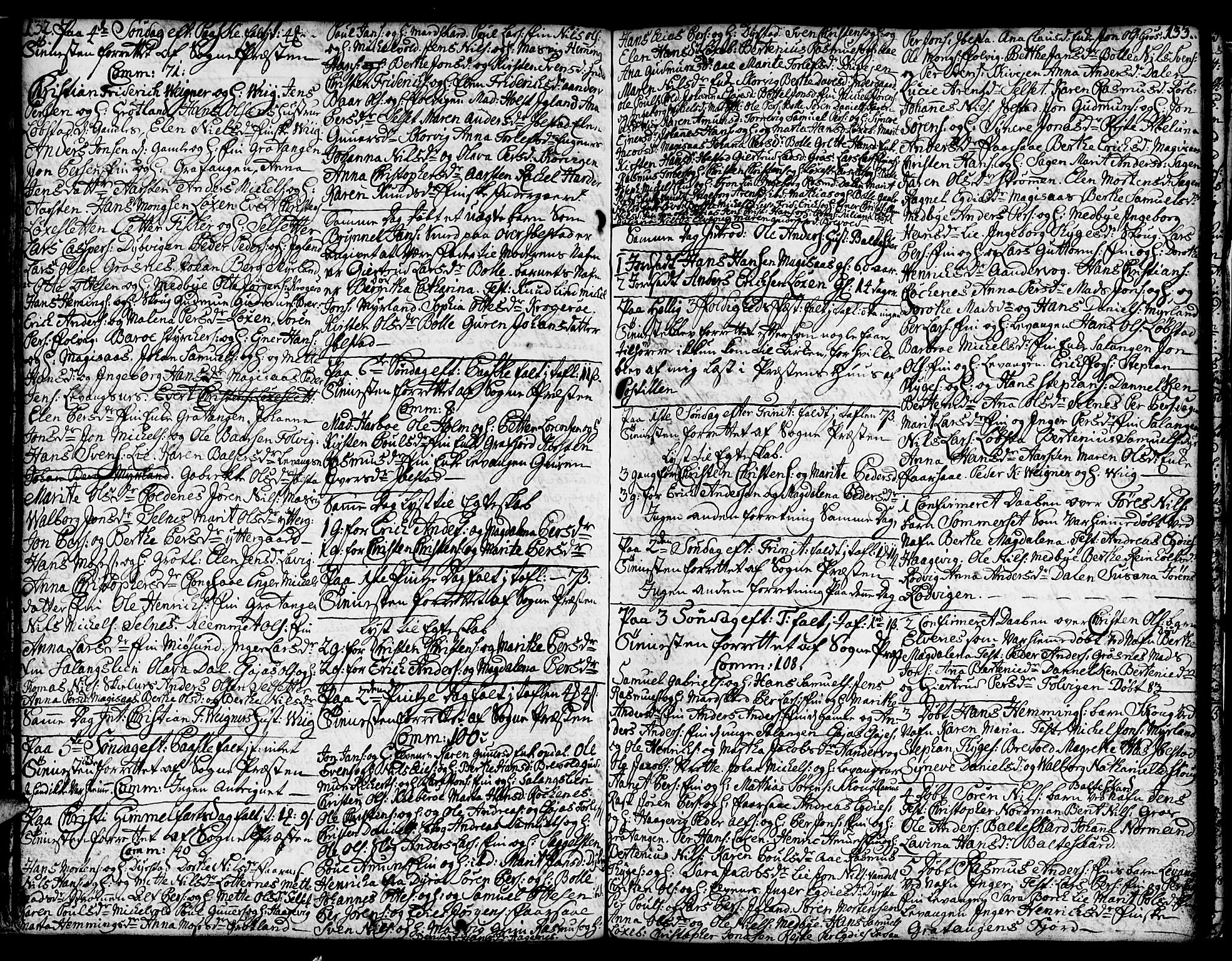 Ibestad sokneprestembete, AV/SATØ-S-0077/H/Ha/Hab/L0001klokker: Parish register (copy) no. 1, 1776-1808, p. 132-133