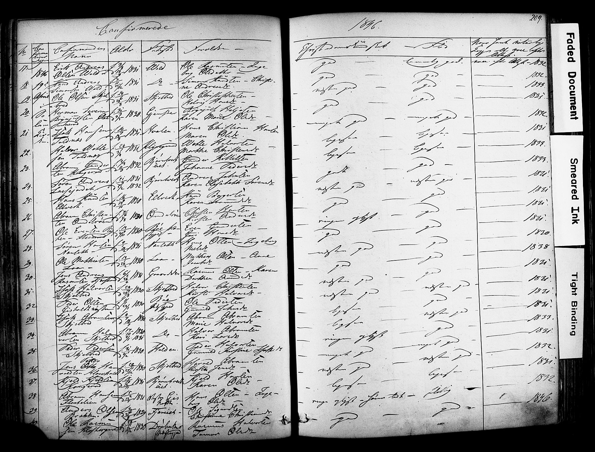 Solum kirkebøker, SAKO/A-306/F/Fa/L0006: Parish register (official) no. I 6, 1844-1855, p. 209