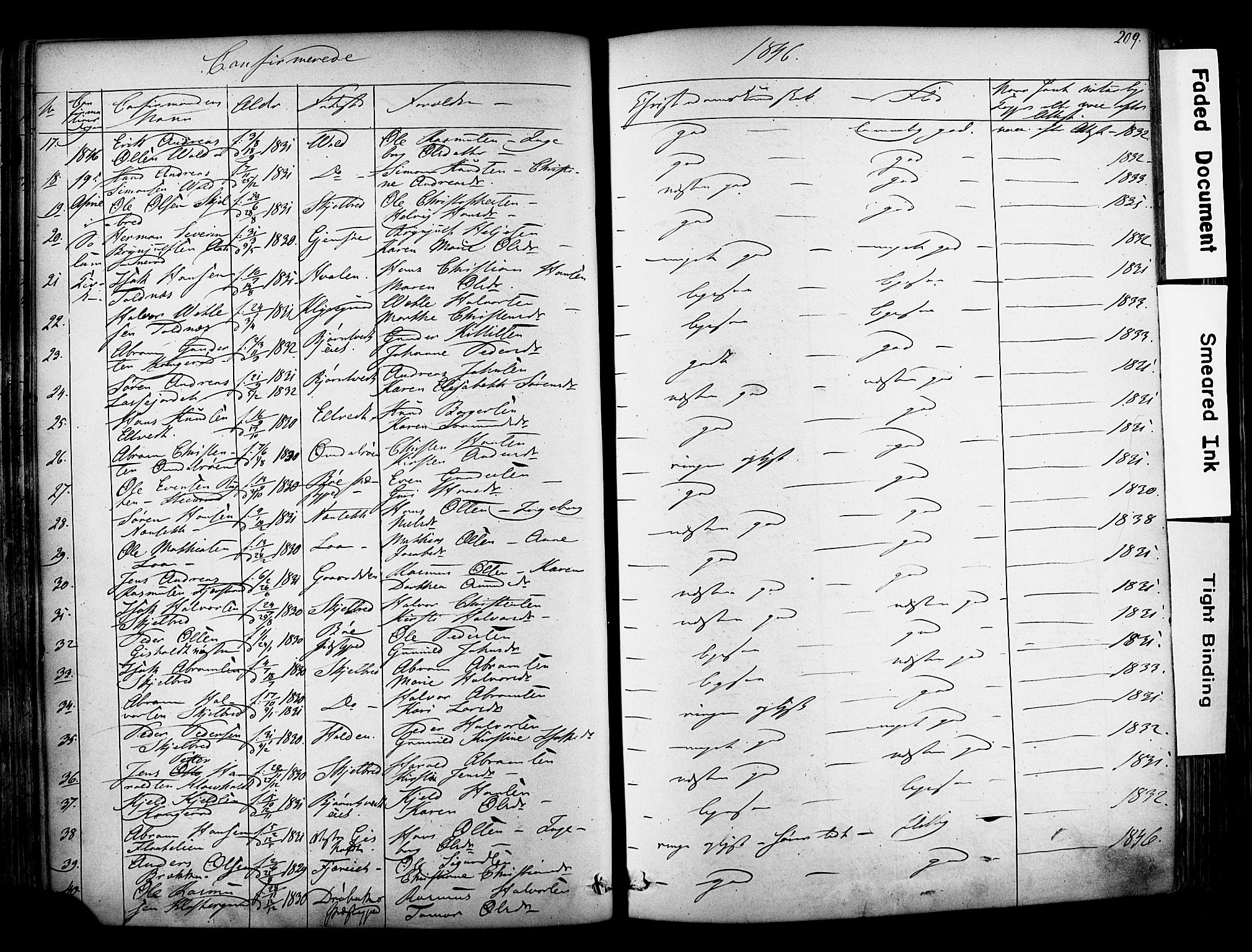Solum kirkebøker, AV/SAKO-A-306/F/Fa/L0006: Parish register (official) no. I 6, 1844-1855, p. 209