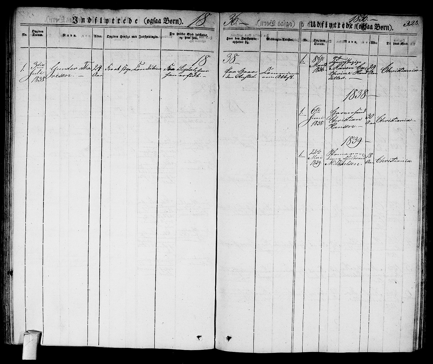 Strømsø kirkebøker, AV/SAKO-A-246/F/Fa/L0012: Parish register (official) no. I 12, 1830-1847, p. 328