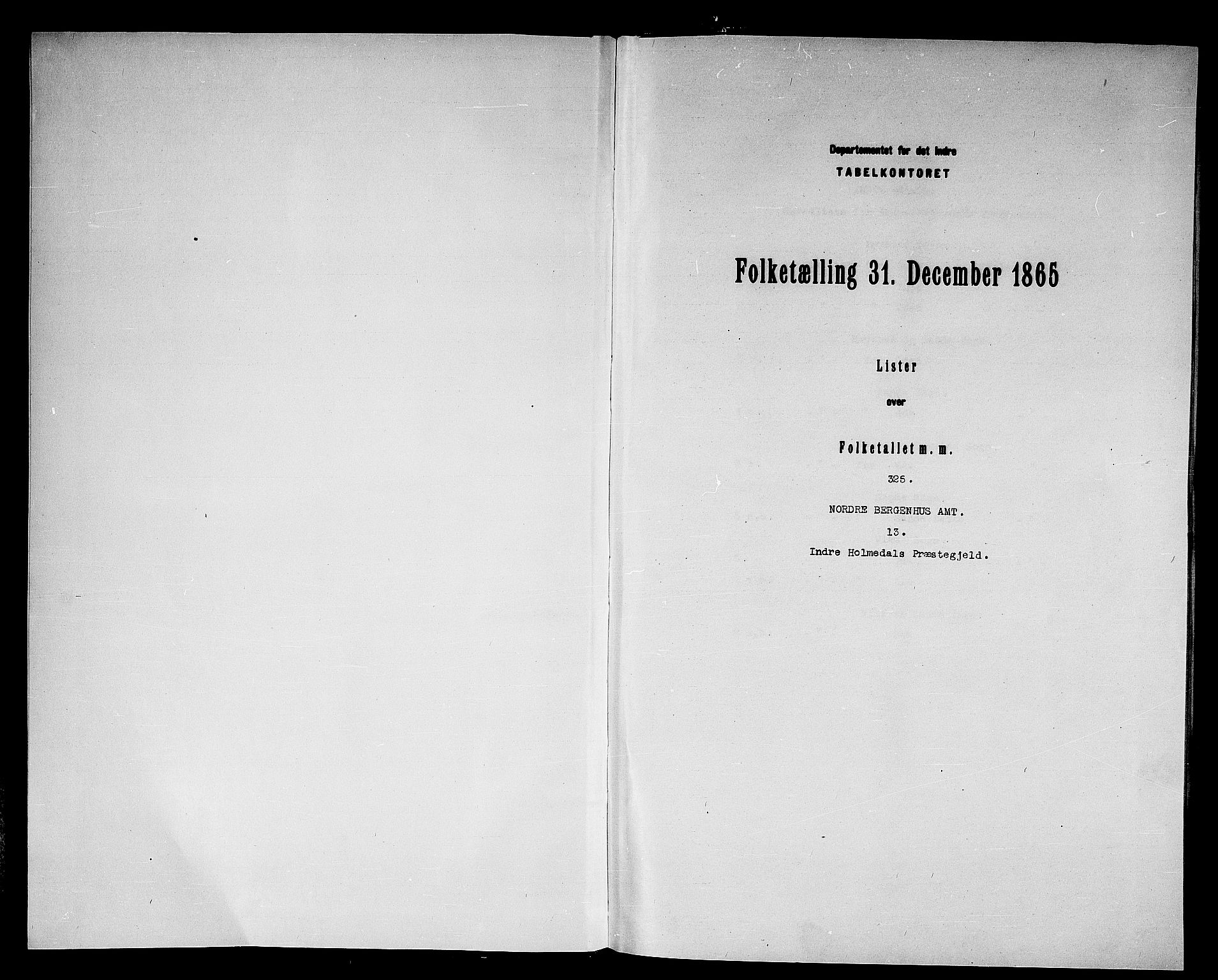RA, 1865 census for Indre Holmedal, 1865, p. 3