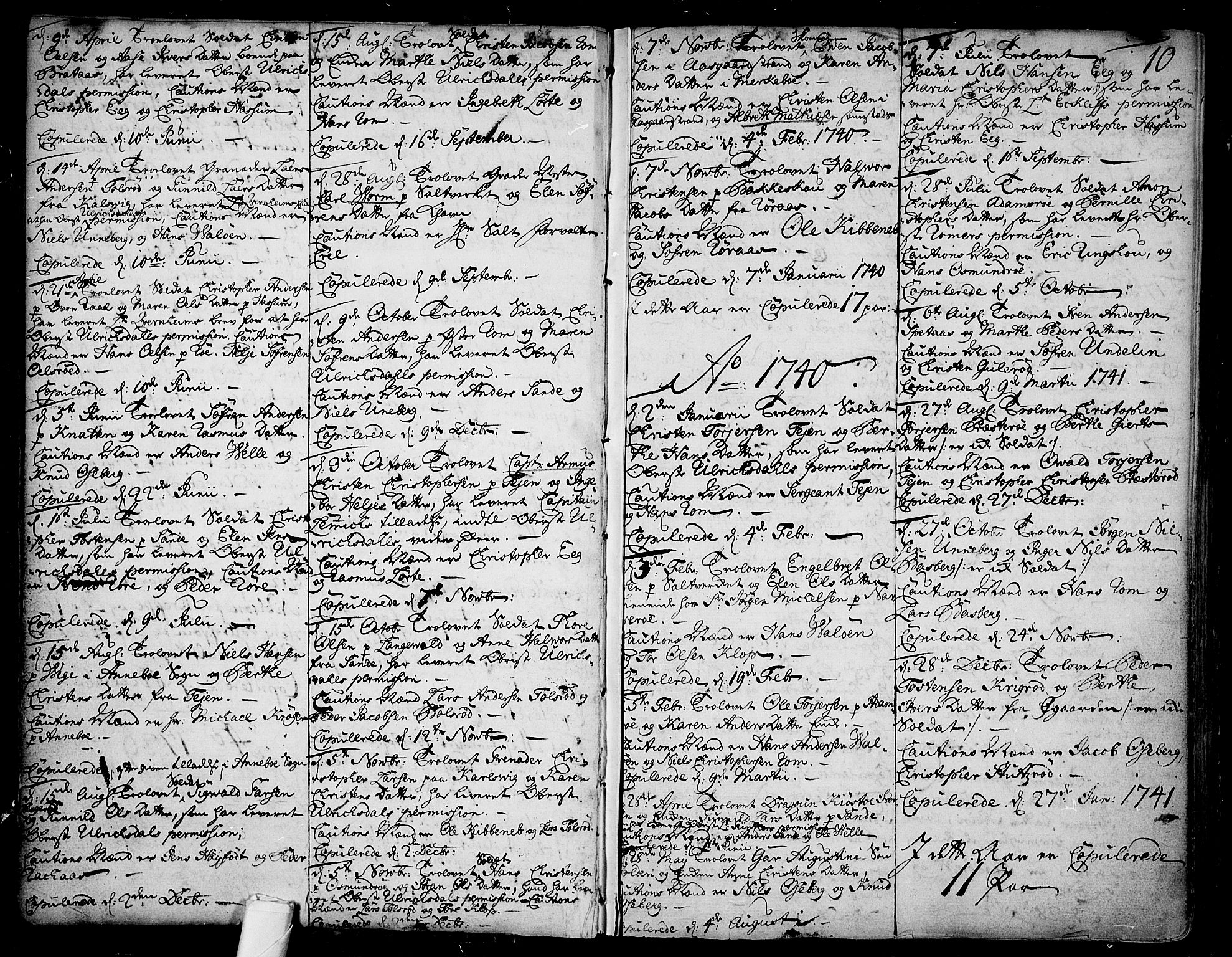 Sem kirkebøker, SAKO/A-5/F/Fb/L0001: Parish register (official) no. II 1, 1702-1764, p. 10