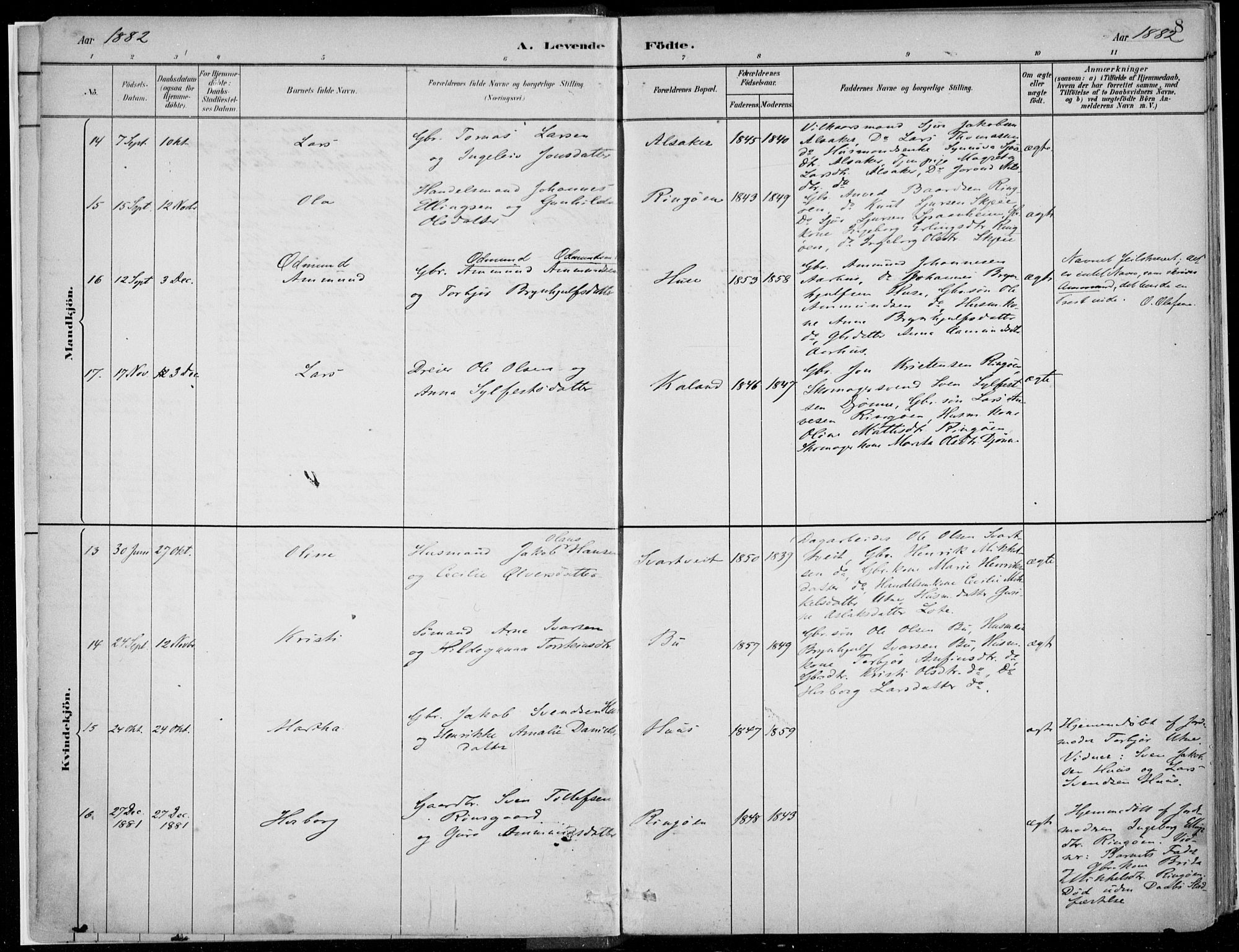 Ullensvang sokneprestembete, SAB/A-78701/H/Haa: Parish register (official) no. E  1, 1882-1921, p. 8