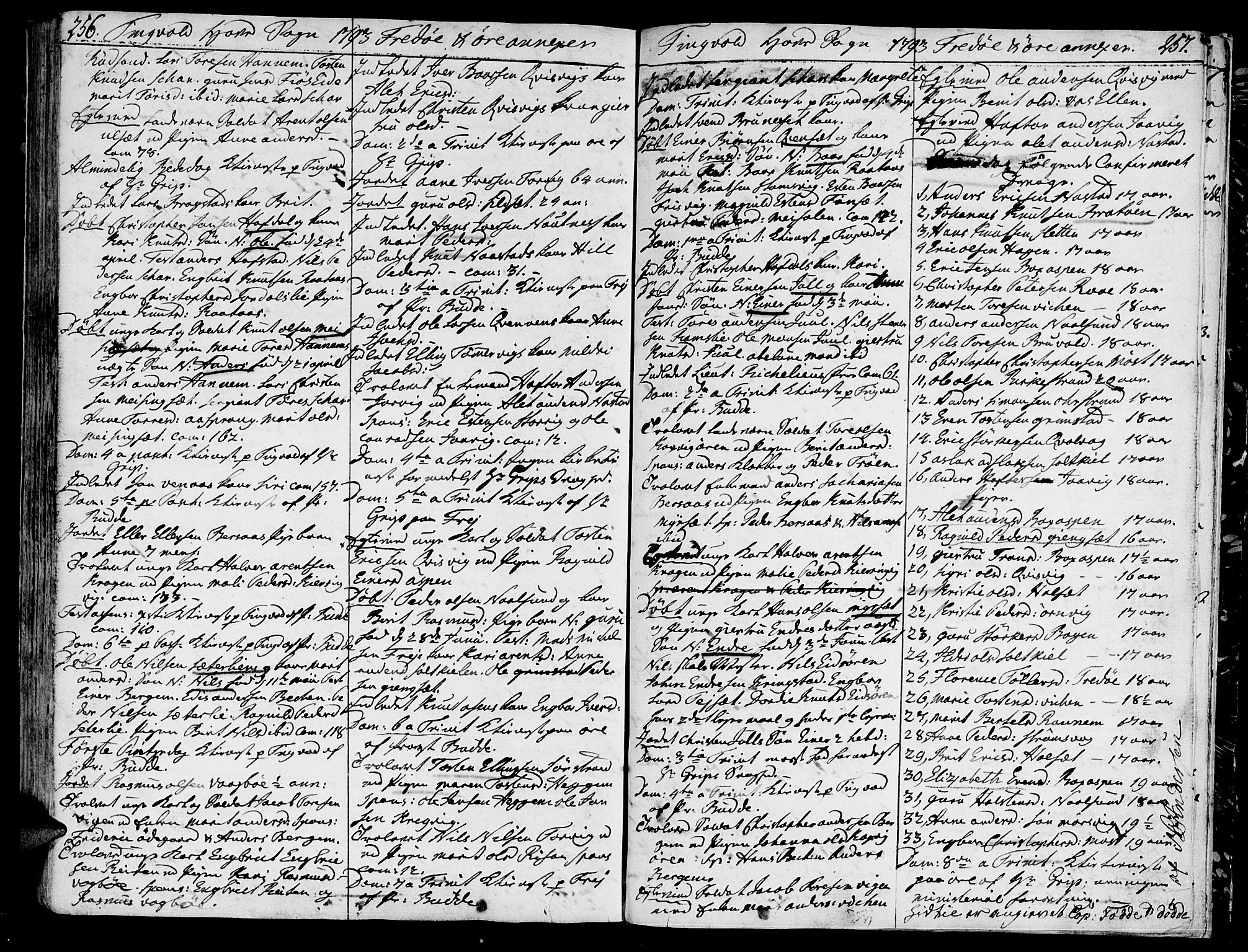 Ministerialprotokoller, klokkerbøker og fødselsregistre - Møre og Romsdal, SAT/A-1454/586/L0980: Parish register (official) no. 586A06, 1776-1794, p. 256-257