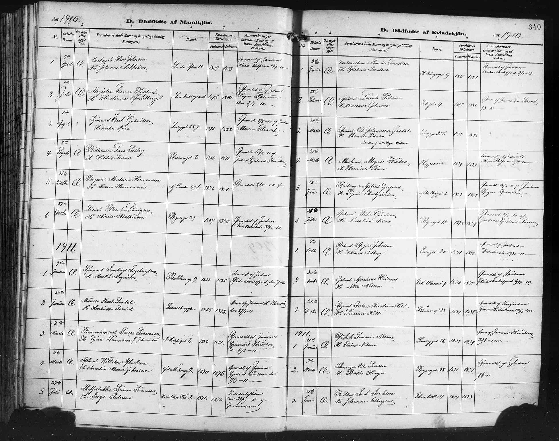 Sandviken Sokneprestembete, AV/SAB-A-77601/H/Hb/L0004: Parish register (copy) no. B 1, 1901-1914, p. 340