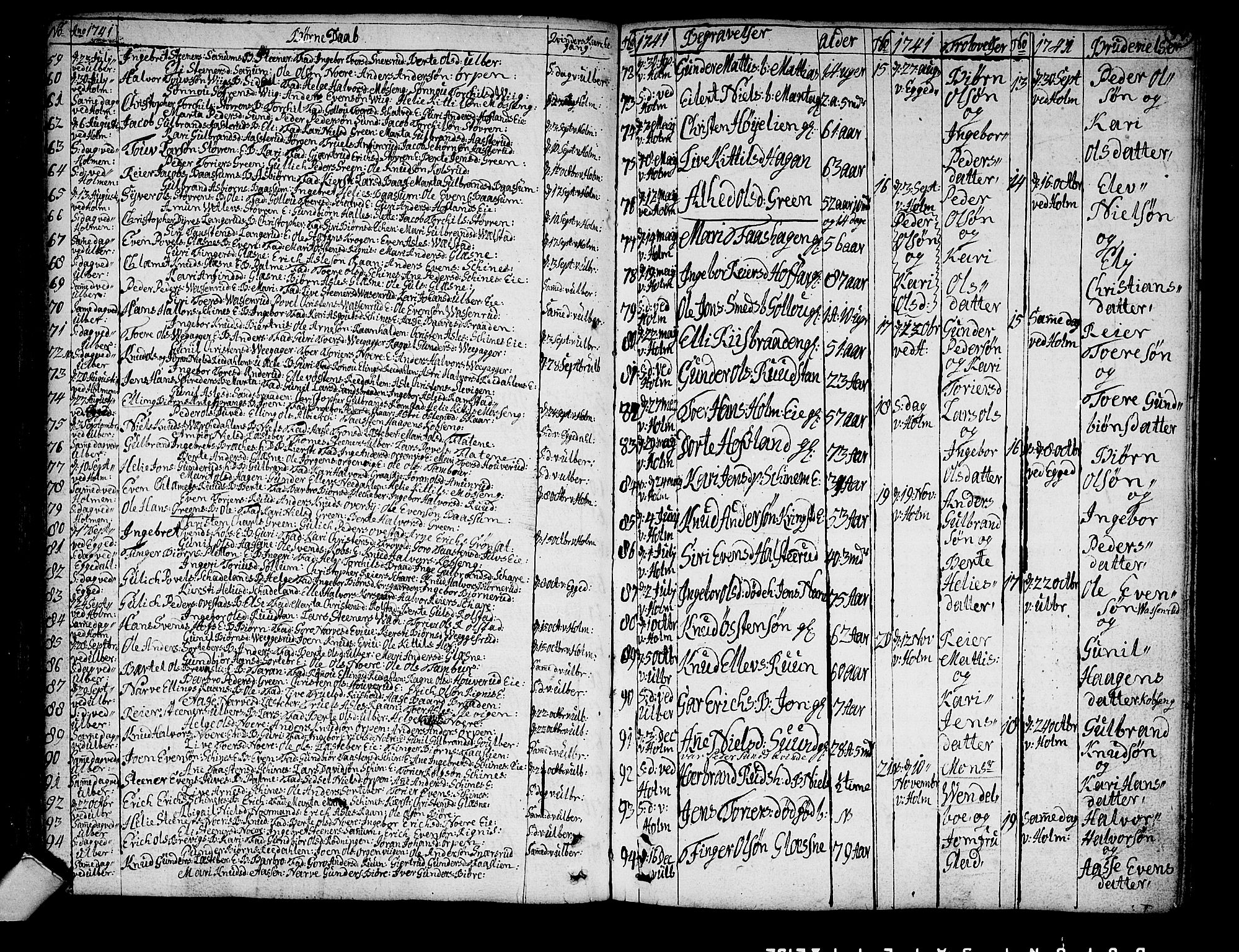 Sigdal kirkebøker, SAKO/A-245/F/Fa/L0001: Parish register (official) no. I 1, 1722-1777, p. 44