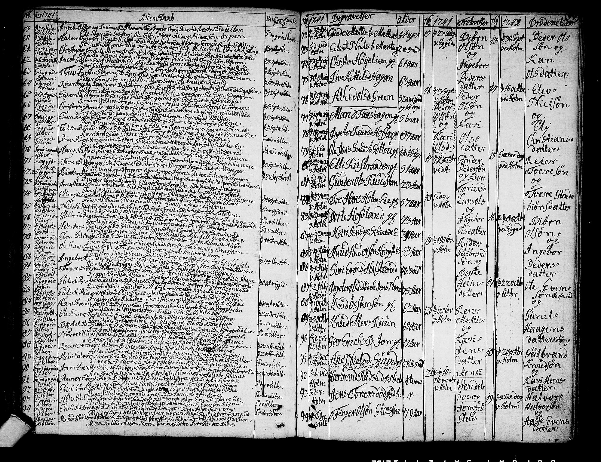 Sigdal kirkebøker, AV/SAKO-A-245/F/Fa/L0001: Parish register (official) no. I 1, 1722-1777, p. 44