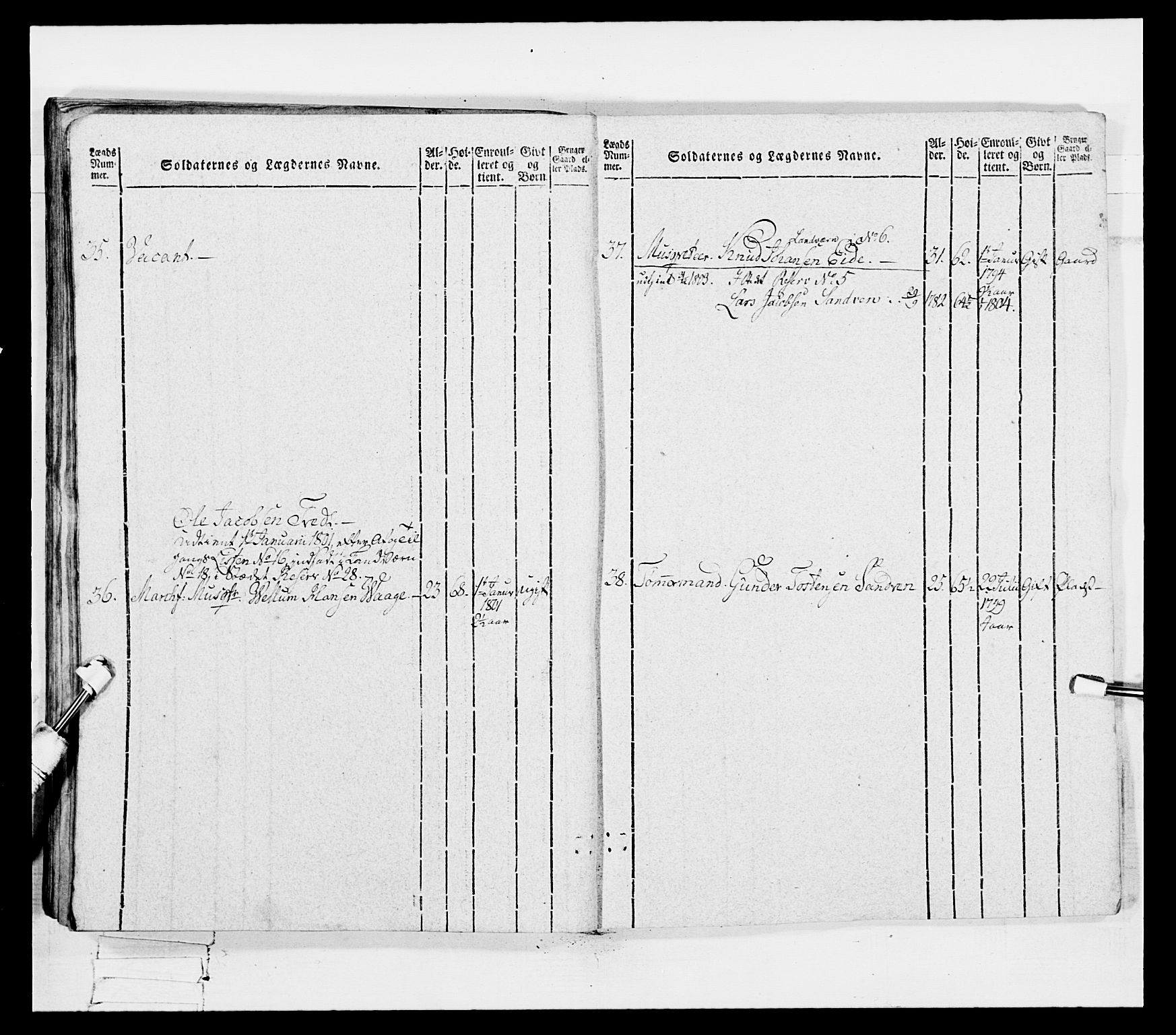 Generalitets- og kommissariatskollegiet, Det kongelige norske kommissariatskollegium, AV/RA-EA-5420/E/Eh/L0096: Bergenhusiske nasjonale infanteriregiment, 1791-1803, p. 398