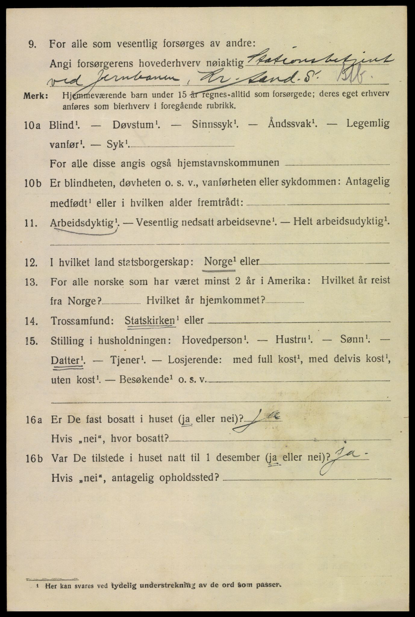 SAK, 1920 census for Kristiansand, 1920, p. 19534