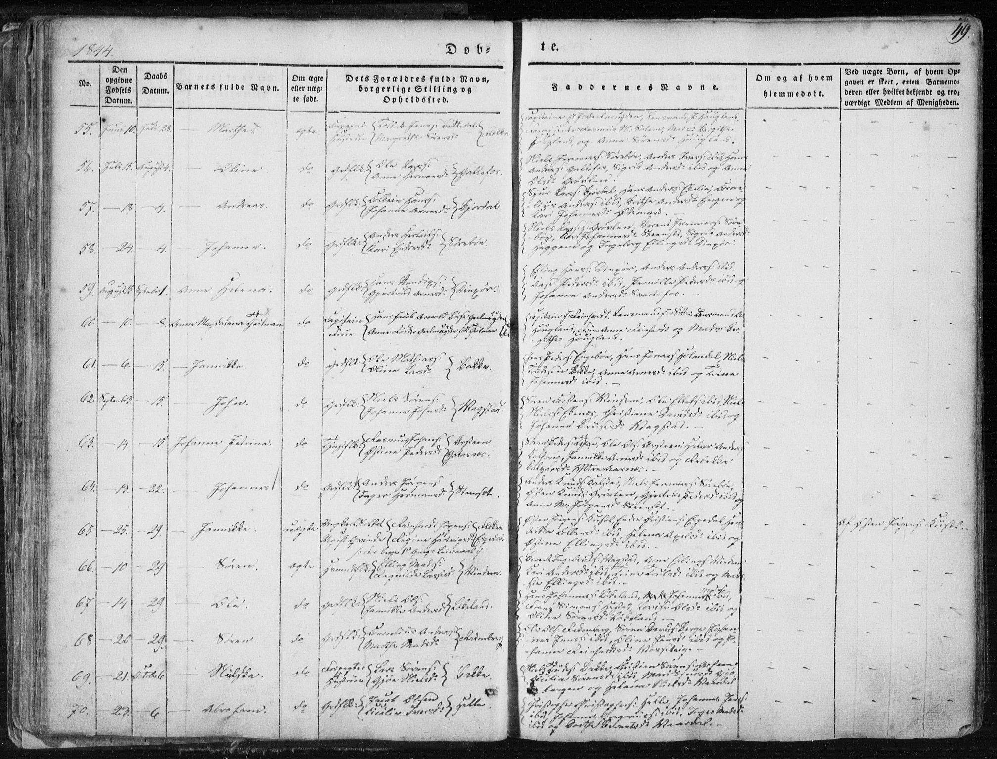 Fjaler sokneprestembete, AV/SAB-A-79801/H/Haa/Haaa/L0006: Parish register (official) no. A 6, 1835-1884, p. 49