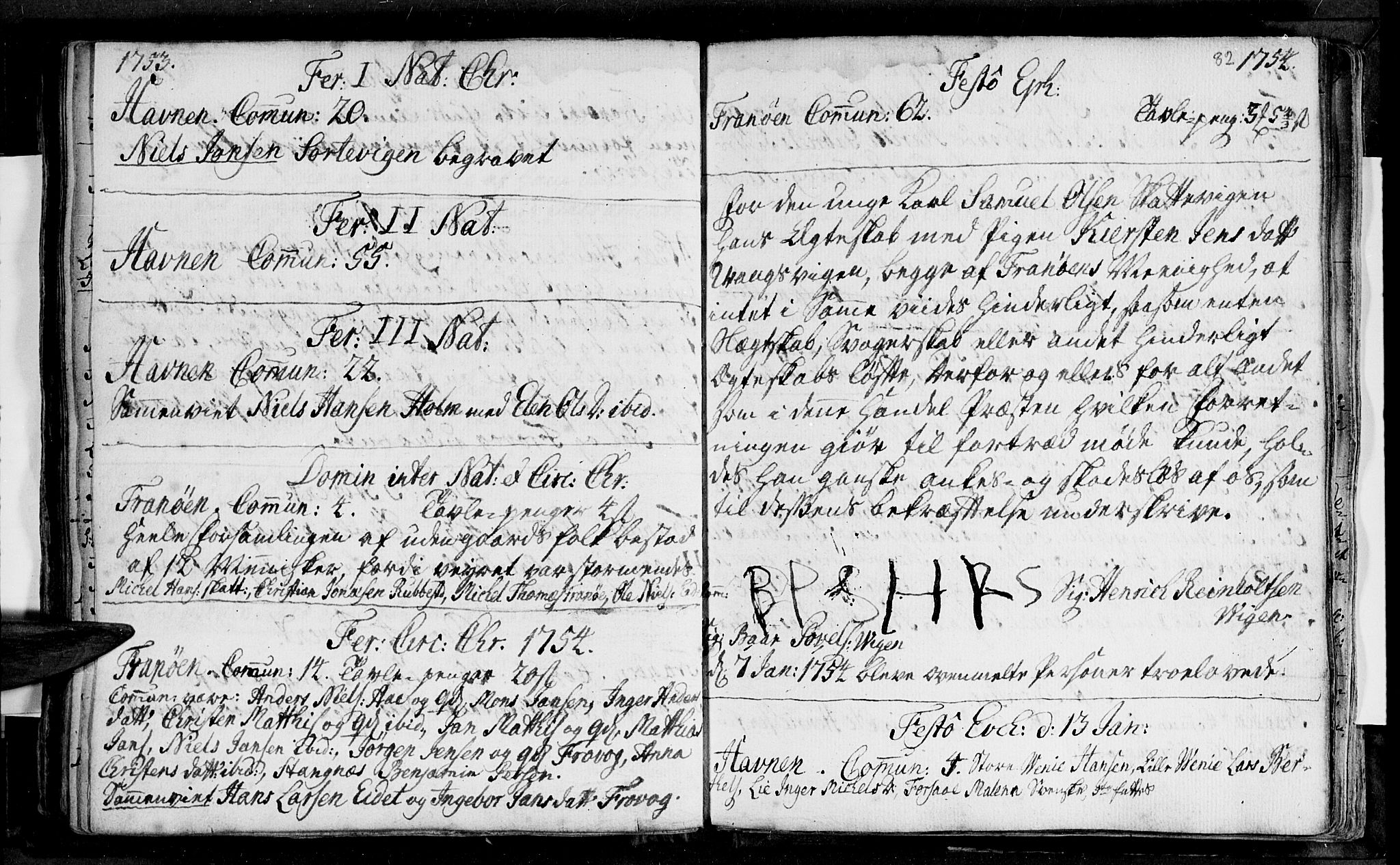 Ibestad sokneprestembete, AV/SATØ-S-0077/H/Ha/Haa/L0001kirke: Parish register (official) no. 1, 1744-1757, p. 82