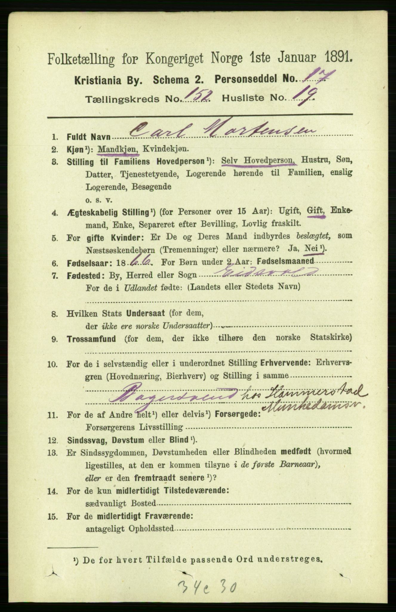 RA, 1891 census for 0301 Kristiania, 1891, p. 85779