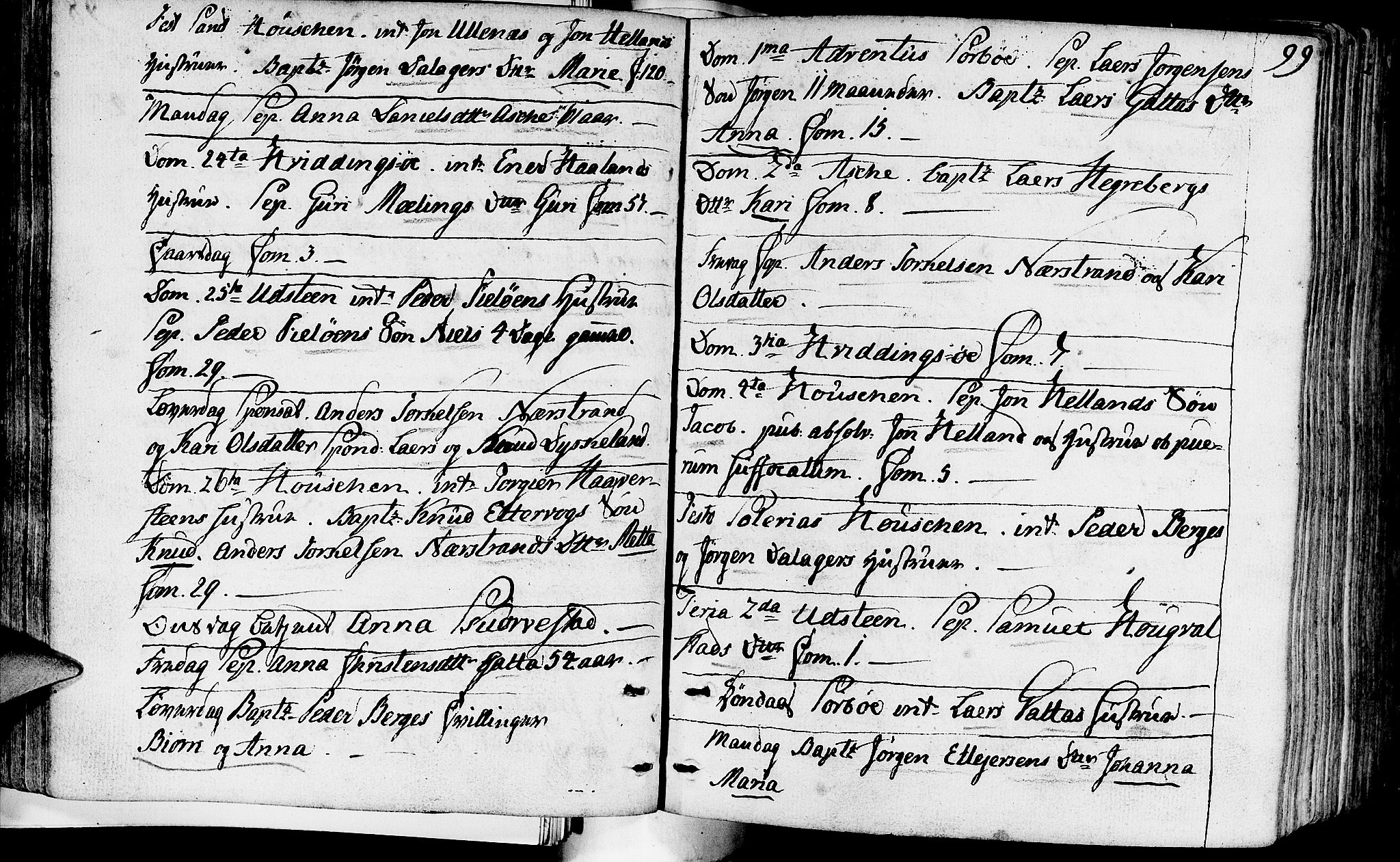 Rennesøy sokneprestkontor, SAST/A -101827/H/Ha/Haa/L0003: Parish register (official) no. A 3, 1772-1815, p. 99