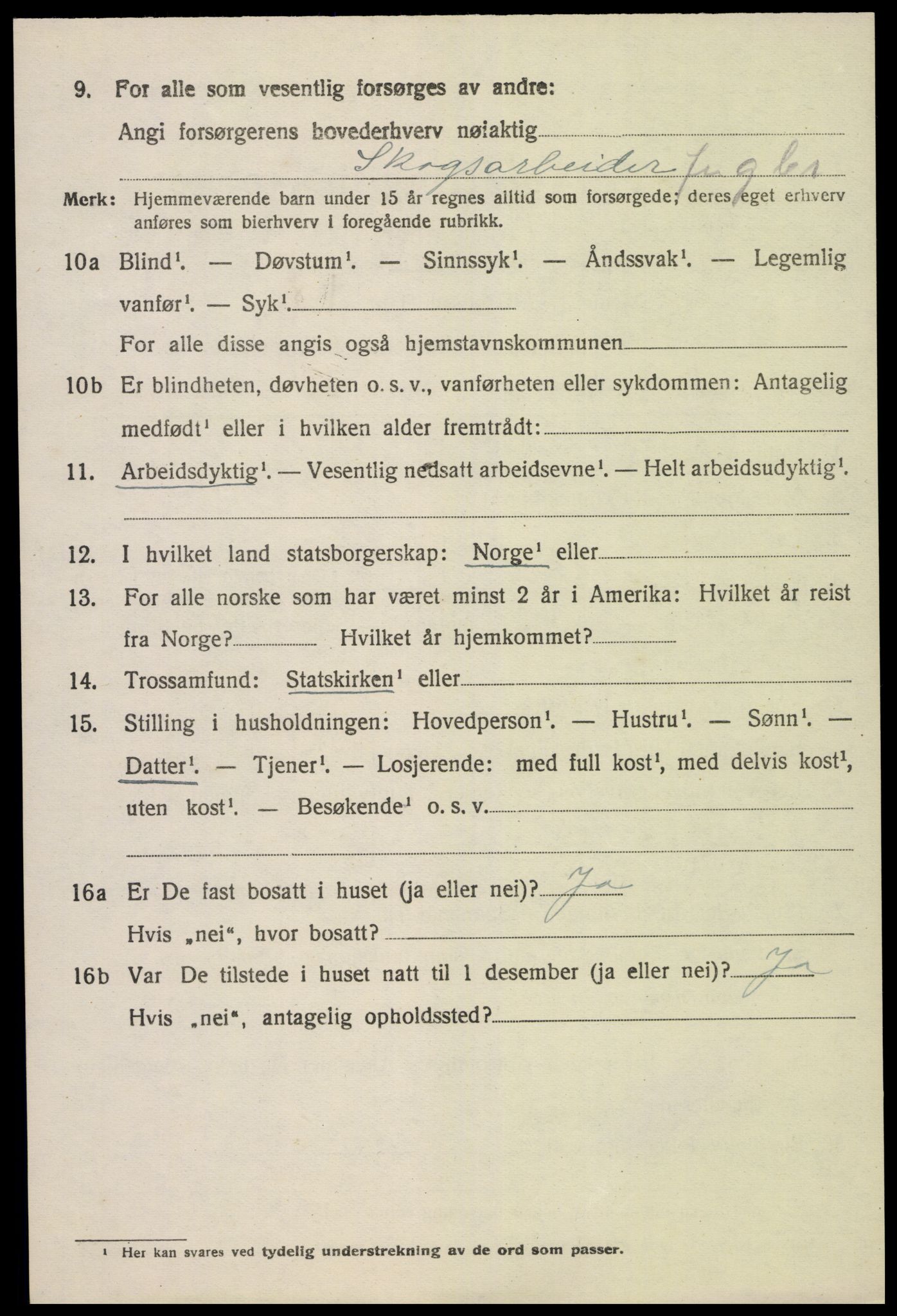 SAK, 1920 census for Froland, 1920, p. 4904
