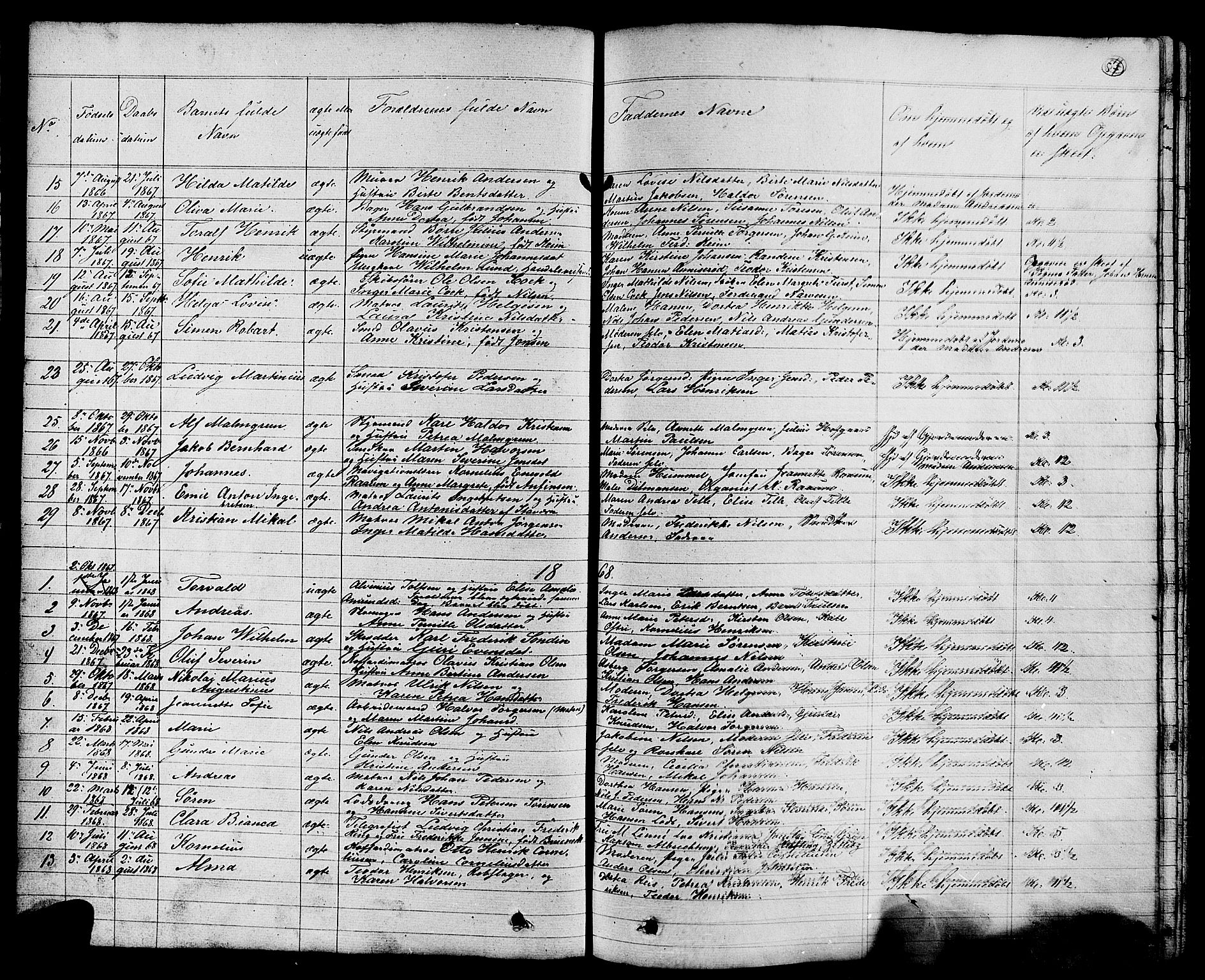 Stavern kirkebøker, AV/SAKO-A-318/G/Ga/L0002: Parish register (copy) no. 2, 1839-1909, p. 57