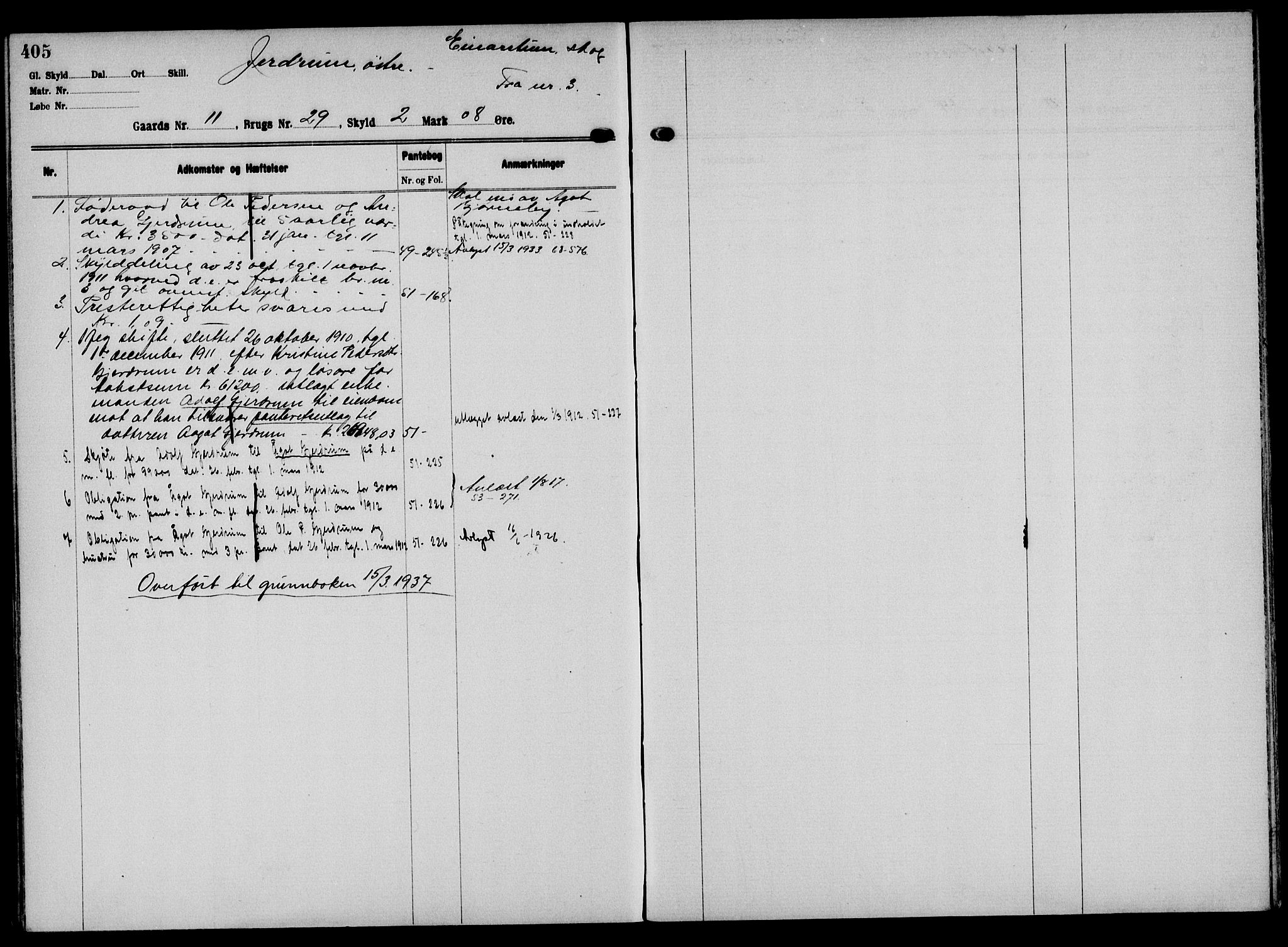 Solør tingrett, AV/SAH-TING-008/H/Ha/Hak/L0001: Mortgage register no. I, 1900-1935, p. 405