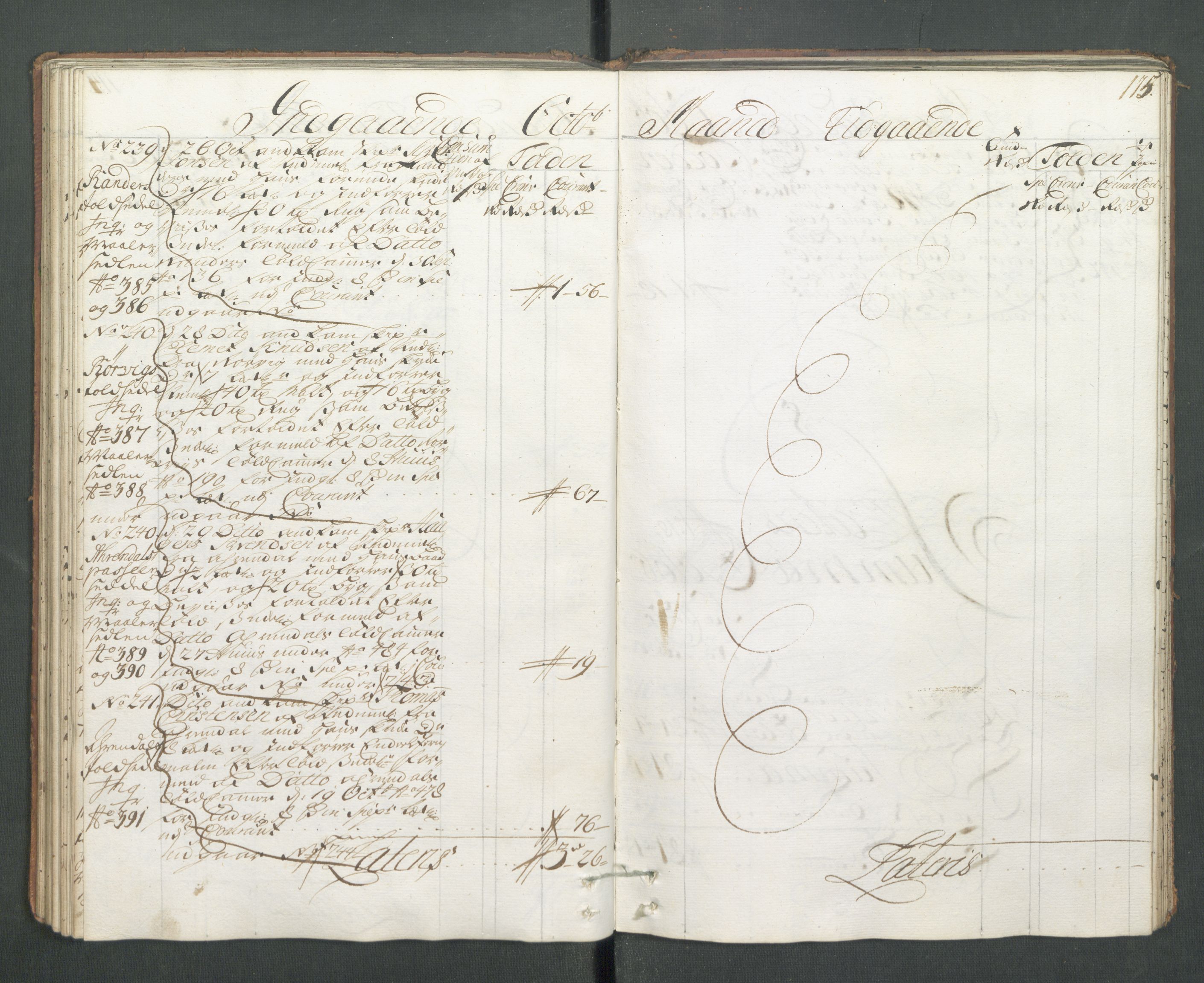 Generaltollkammeret, tollregnskaper, AV/RA-EA-5490/R14/L0013/0001: Tollregnskaper Øster-Risør / Hovedtollbok, 1733, p. 114b-115a