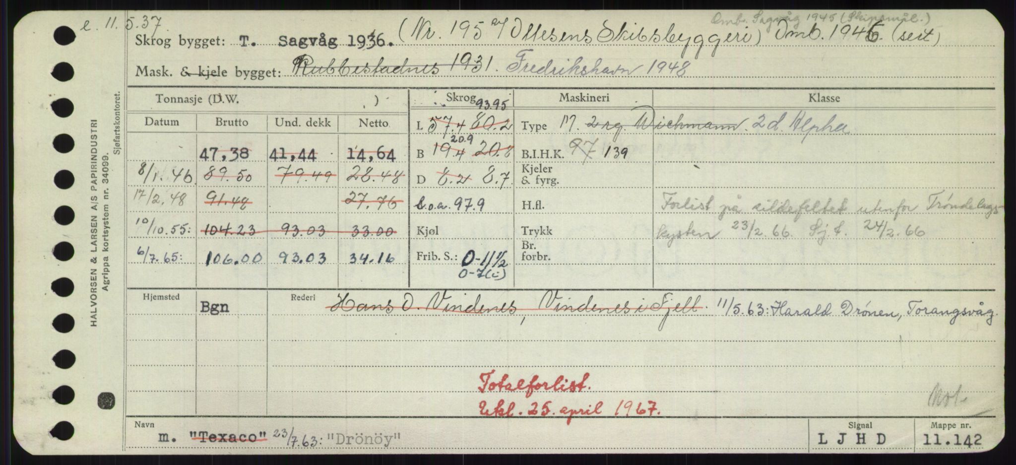 Sjøfartsdirektoratet med forløpere, Skipsmålingen, RA/S-1627/H/Hd/L0008: Fartøy, C-D, p. 673