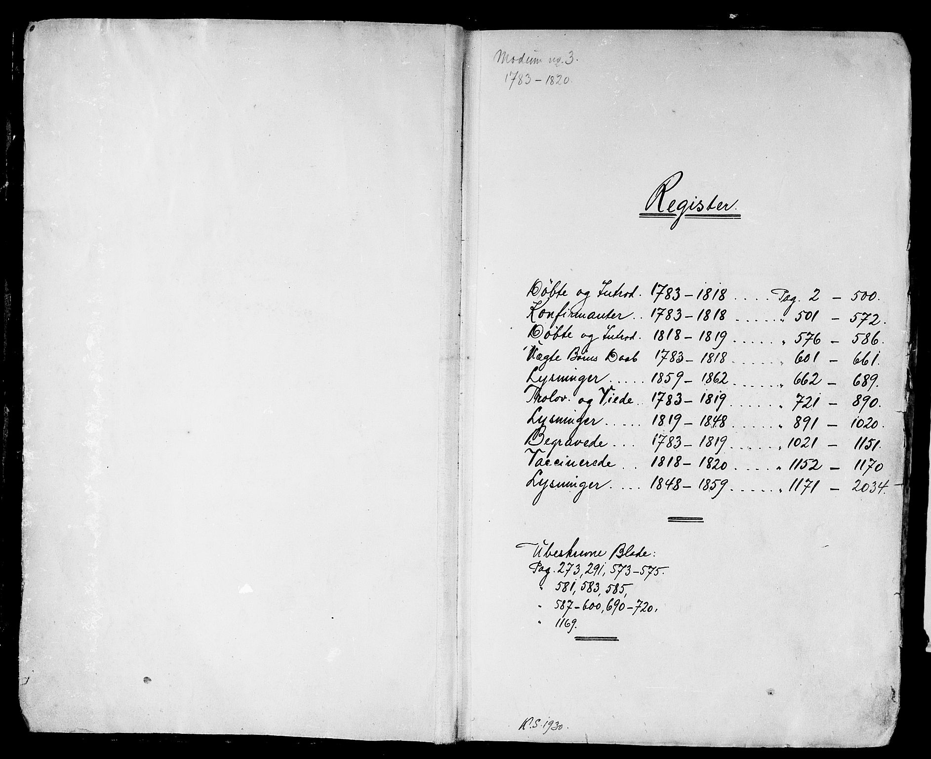 Modum kirkebøker, SAKO/A-234/F/Fa/L0003: Parish register (official) no. 3, 1783-1819