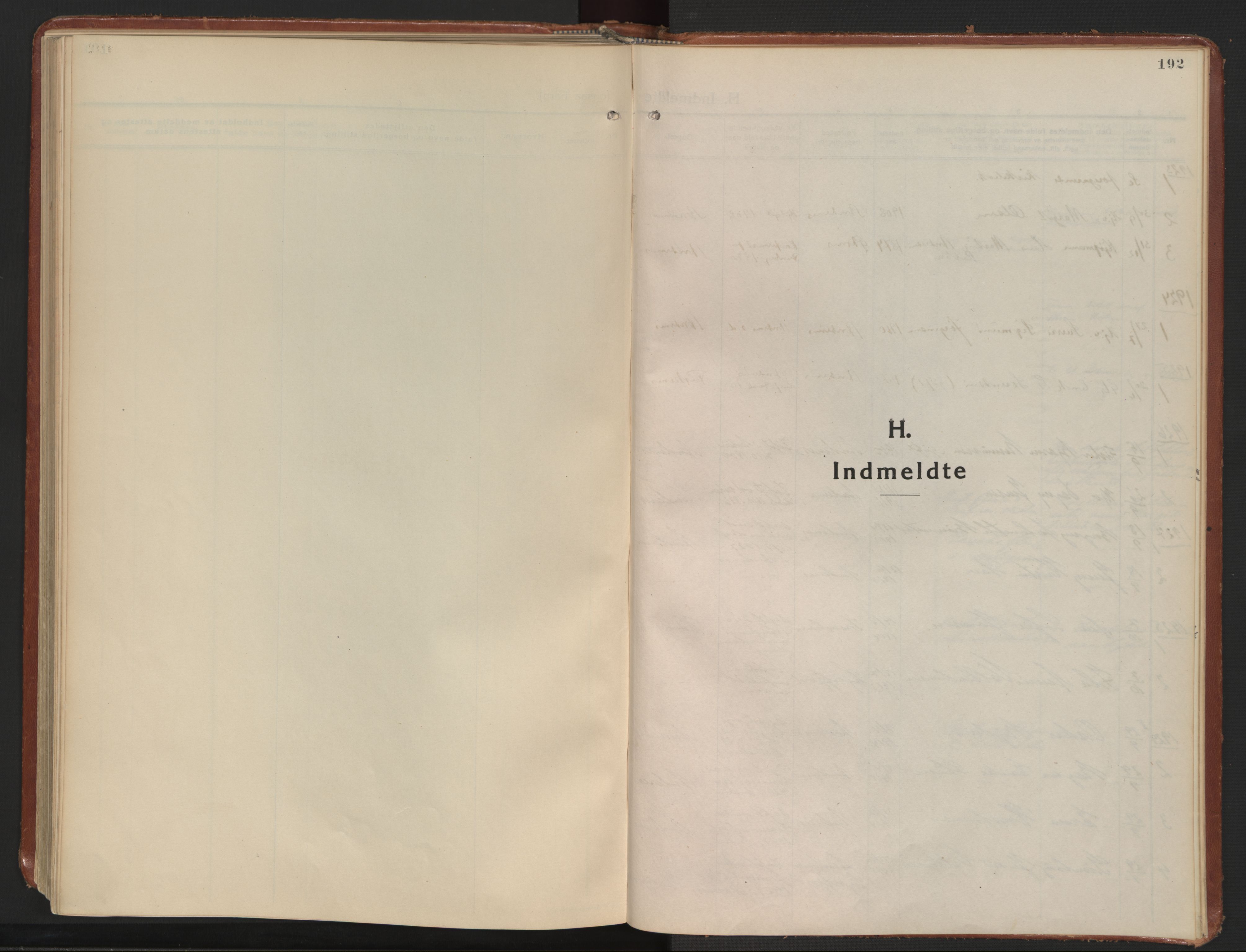 Ministerialprotokoller, klokkerbøker og fødselsregistre - Nordland, SAT/A-1459/899/L1441: Parish register (official) no. 899A09, 1923-1939, p. 192