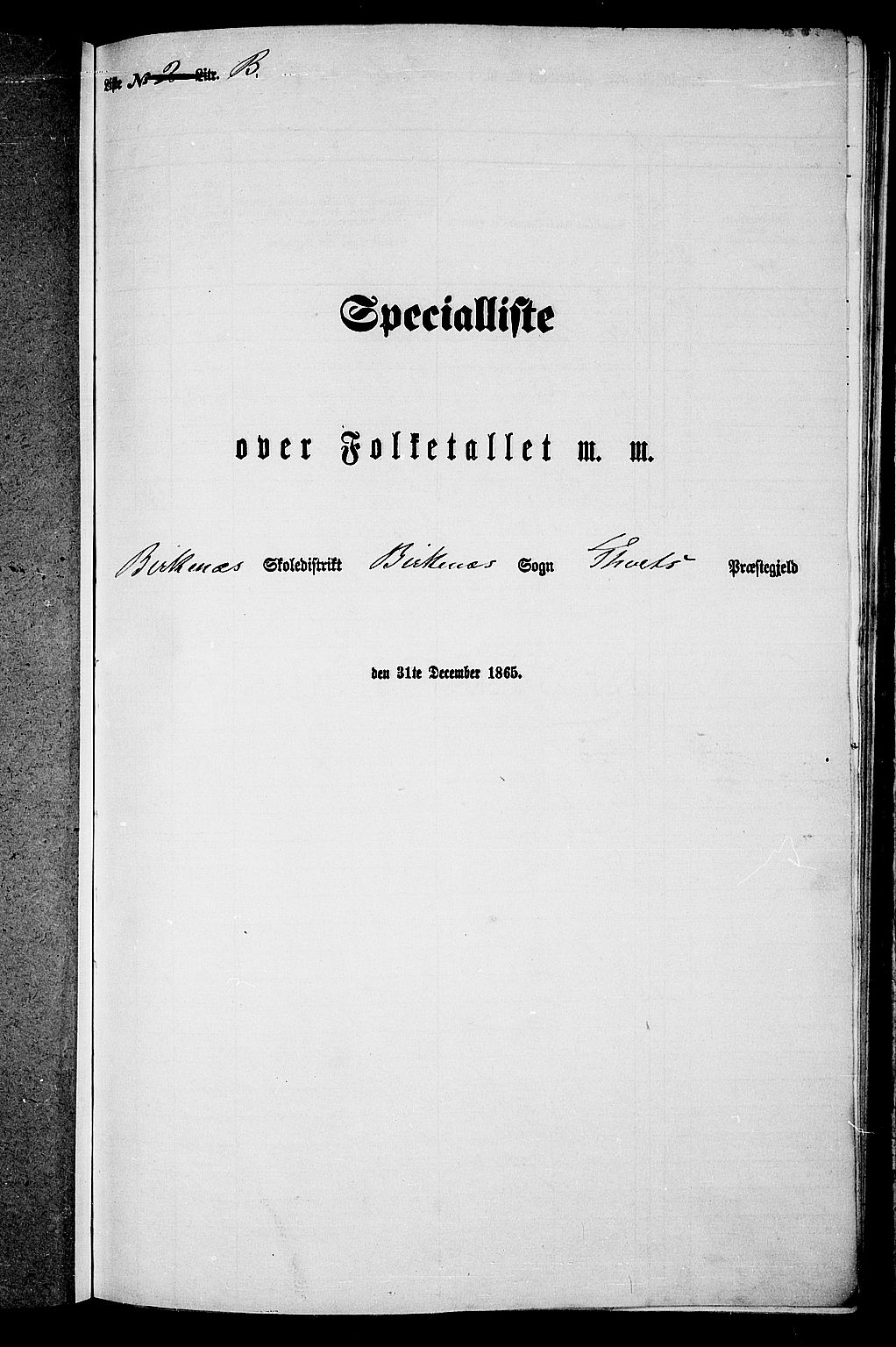 RA, 1865 census for Tveit, 1865, p. 110