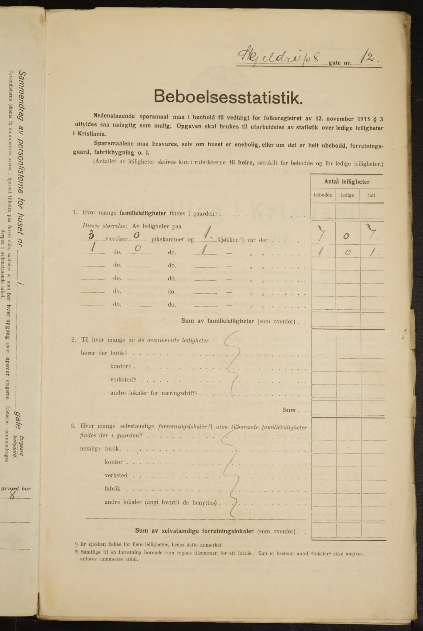 OBA, Municipal Census 1916 for Kristiania, 1916, p. 98234