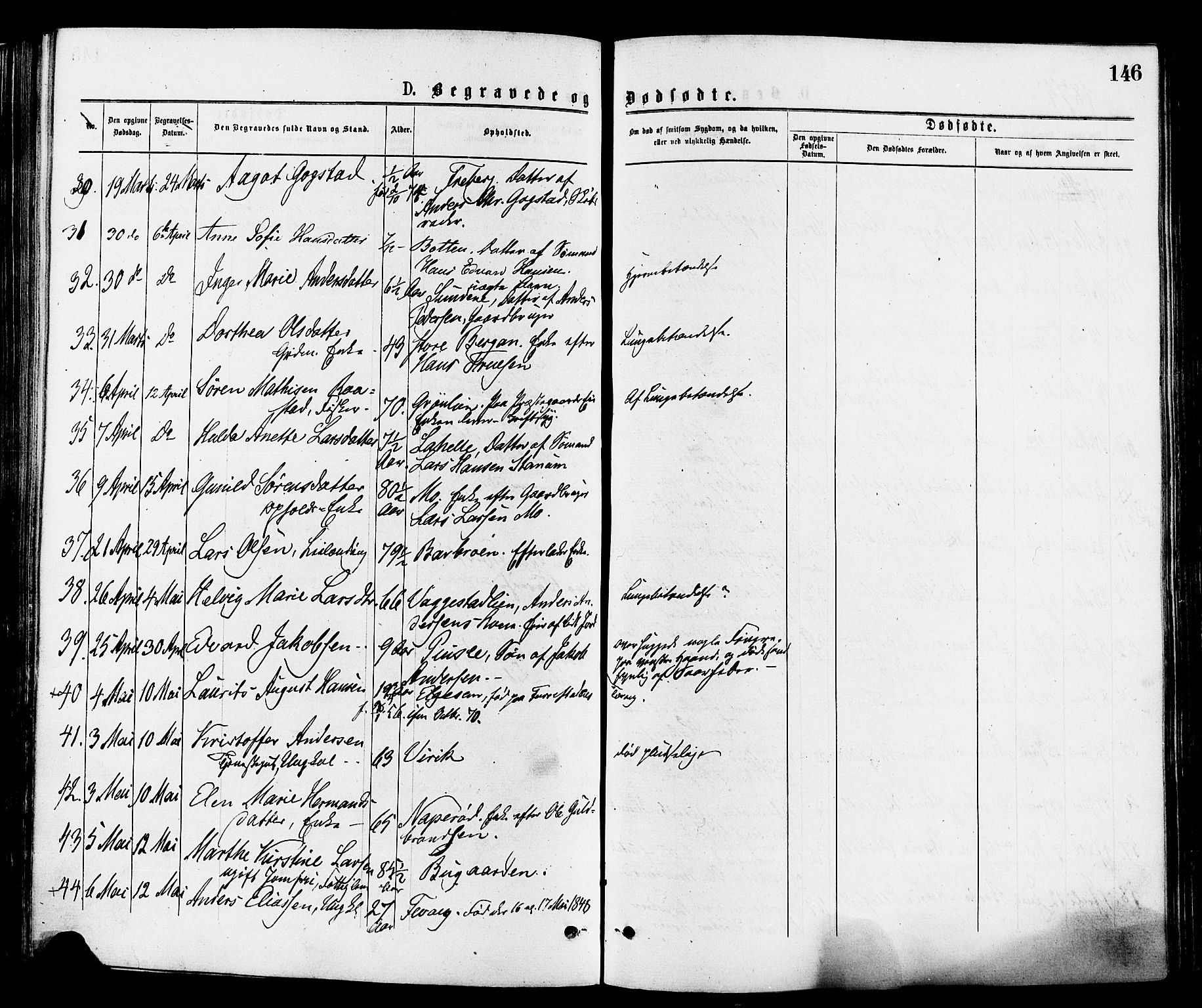 Sandar kirkebøker, SAKO/A-243/F/Fa/L0011: Parish register (official) no. 11, 1872-1882, p. 146