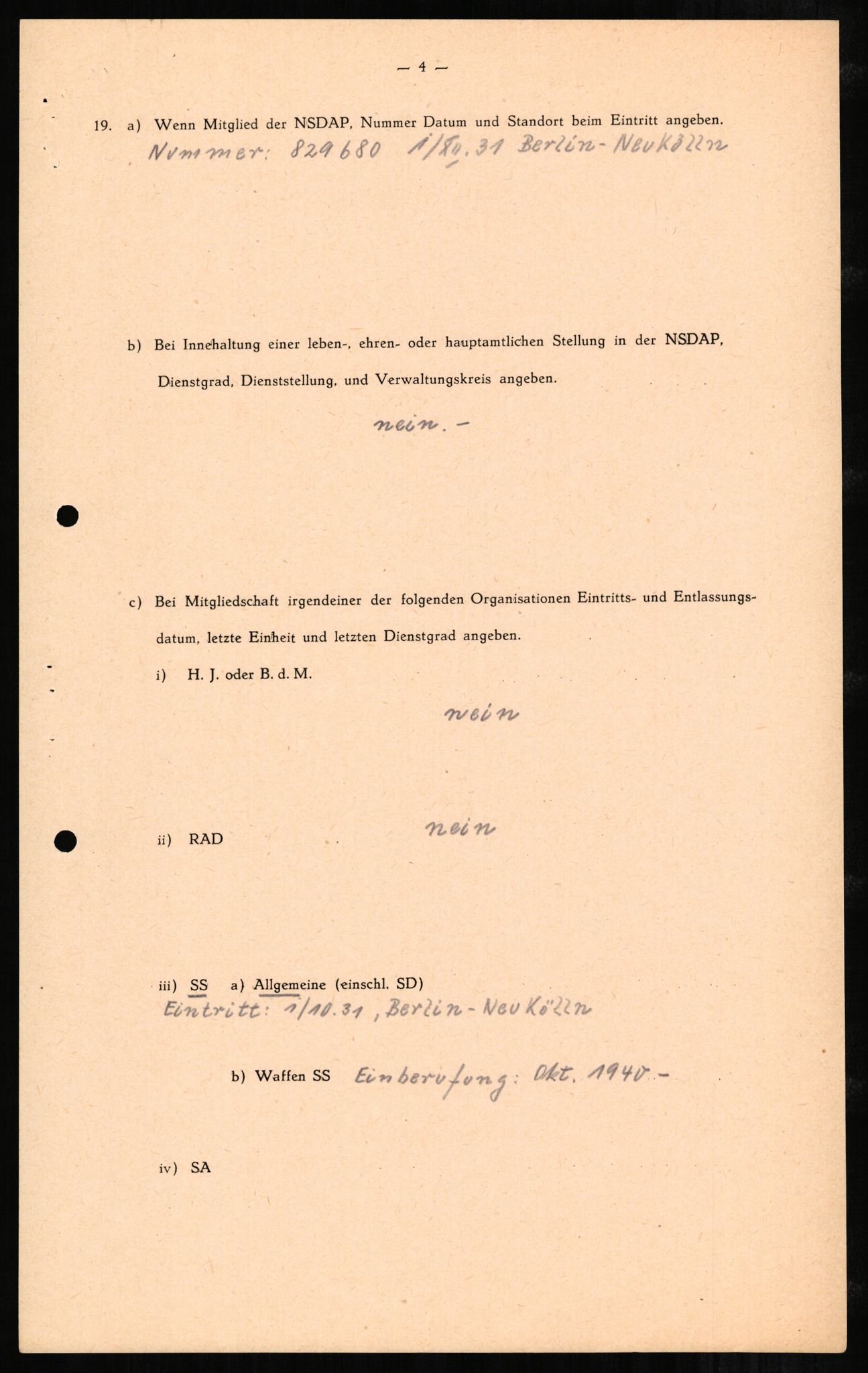 Forsvaret, Forsvarets overkommando II, AV/RA-RAFA-3915/D/Db/L0001: CI Questionaires. Tyske okkupasjonsstyrker i Norge. Tyskere., 1945-1946, p. 210