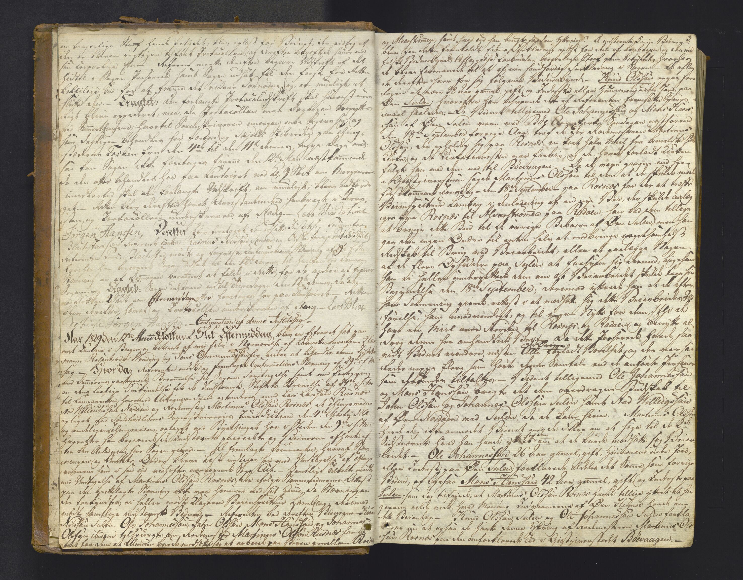 Nordhordland sorenskrivar, AV/SAB-A-2901/1/F/Fd/Fdc/L0001: Ekstrarettsprotkoller, offentlege sakar., 1829-1839, p. 2b-3a