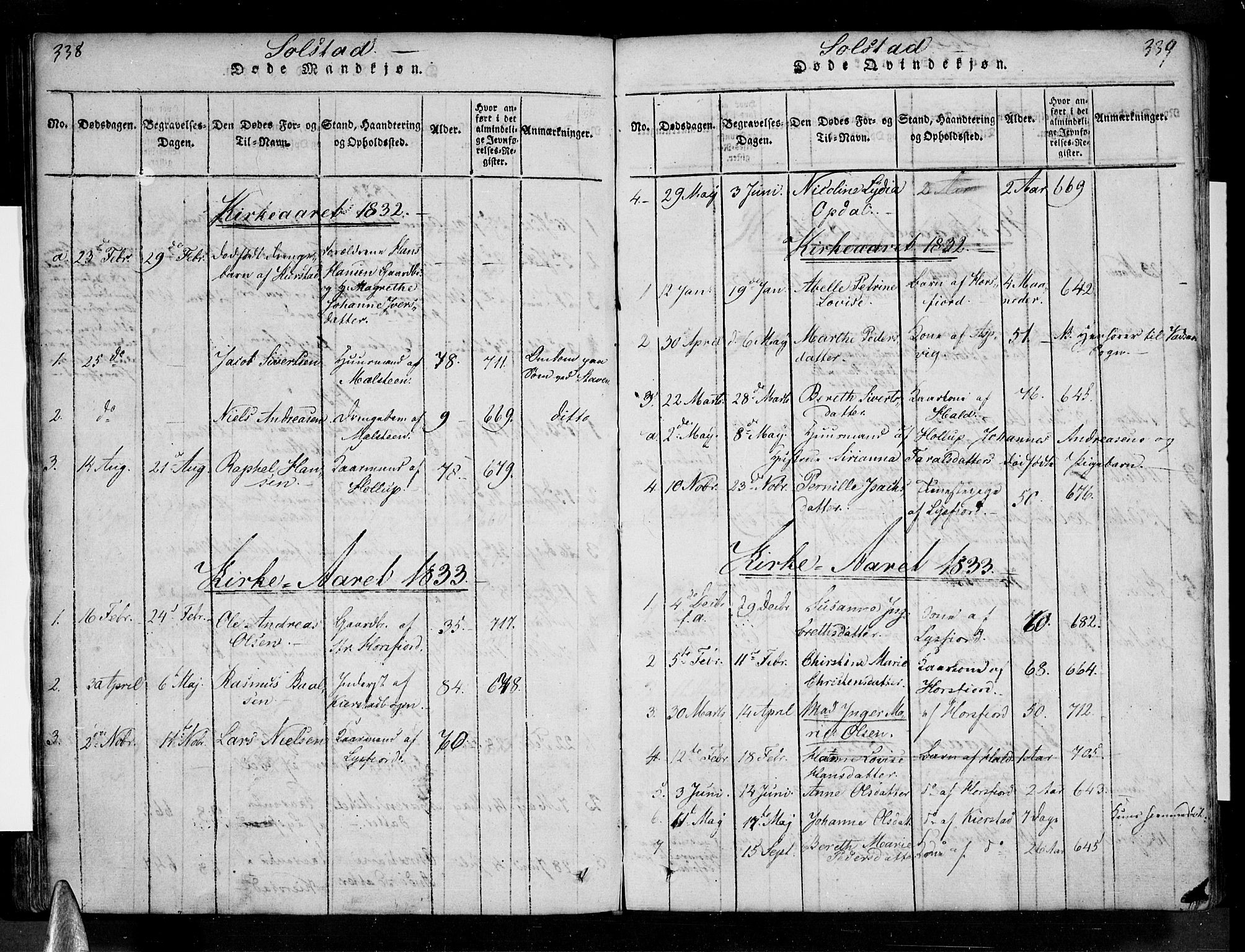 Ministerialprotokoller, klokkerbøker og fødselsregistre - Nordland, AV/SAT-A-1459/810/L0143: Parish register (official) no. 810A06 /2, 1820-1841, p. 338-339