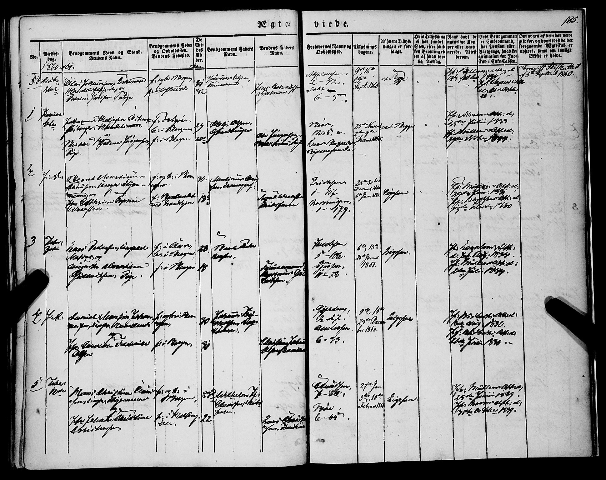 Nykirken Sokneprestembete, SAB/A-77101/H/Haa/L0031: Parish register (official) no. D 1, 1834-1861, p. 185