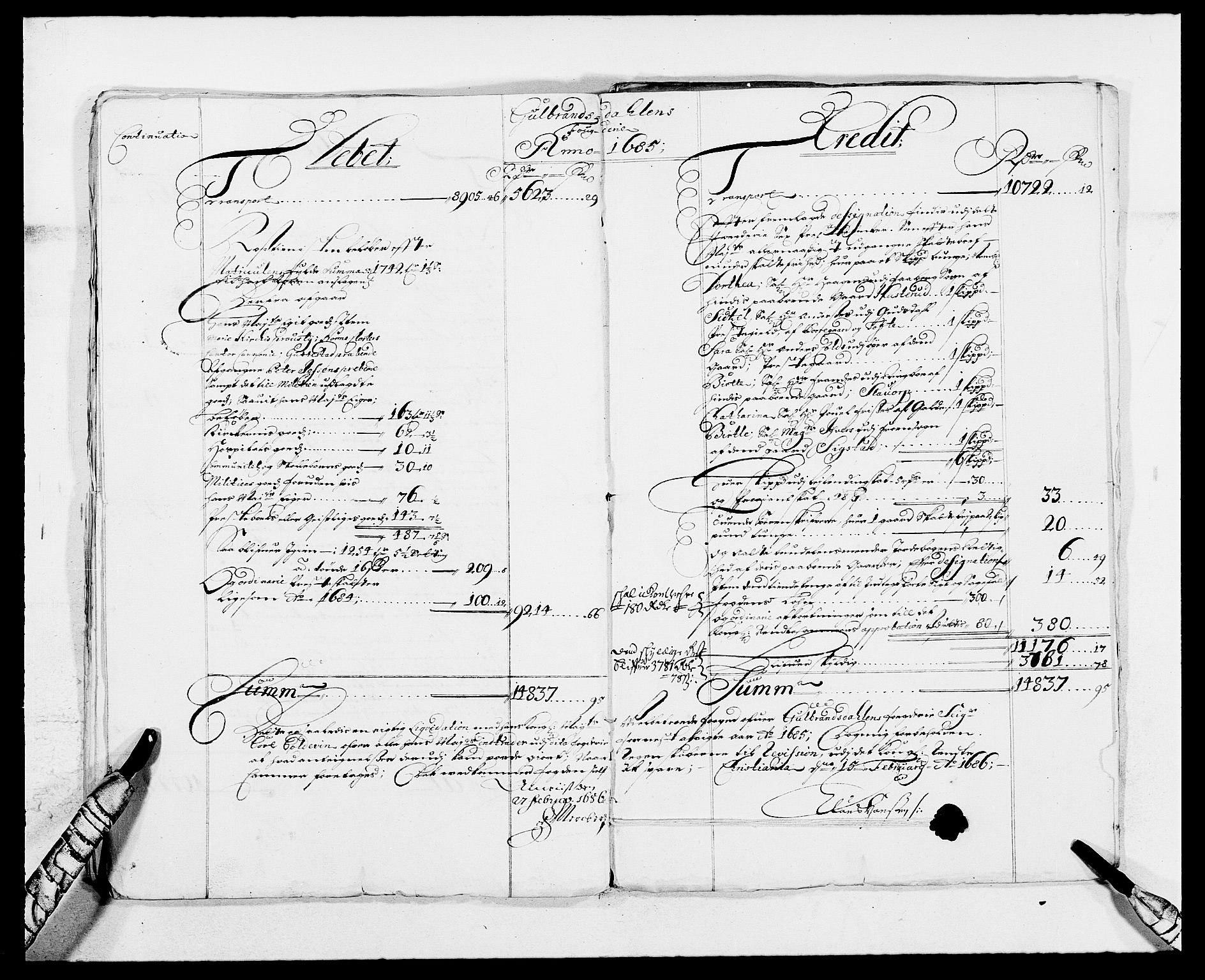 Rentekammeret inntil 1814, Reviderte regnskaper, Fogderegnskap, RA/EA-4092/R17/L1157: Fogderegnskap Gudbrandsdal, 1682-1689, p. 19