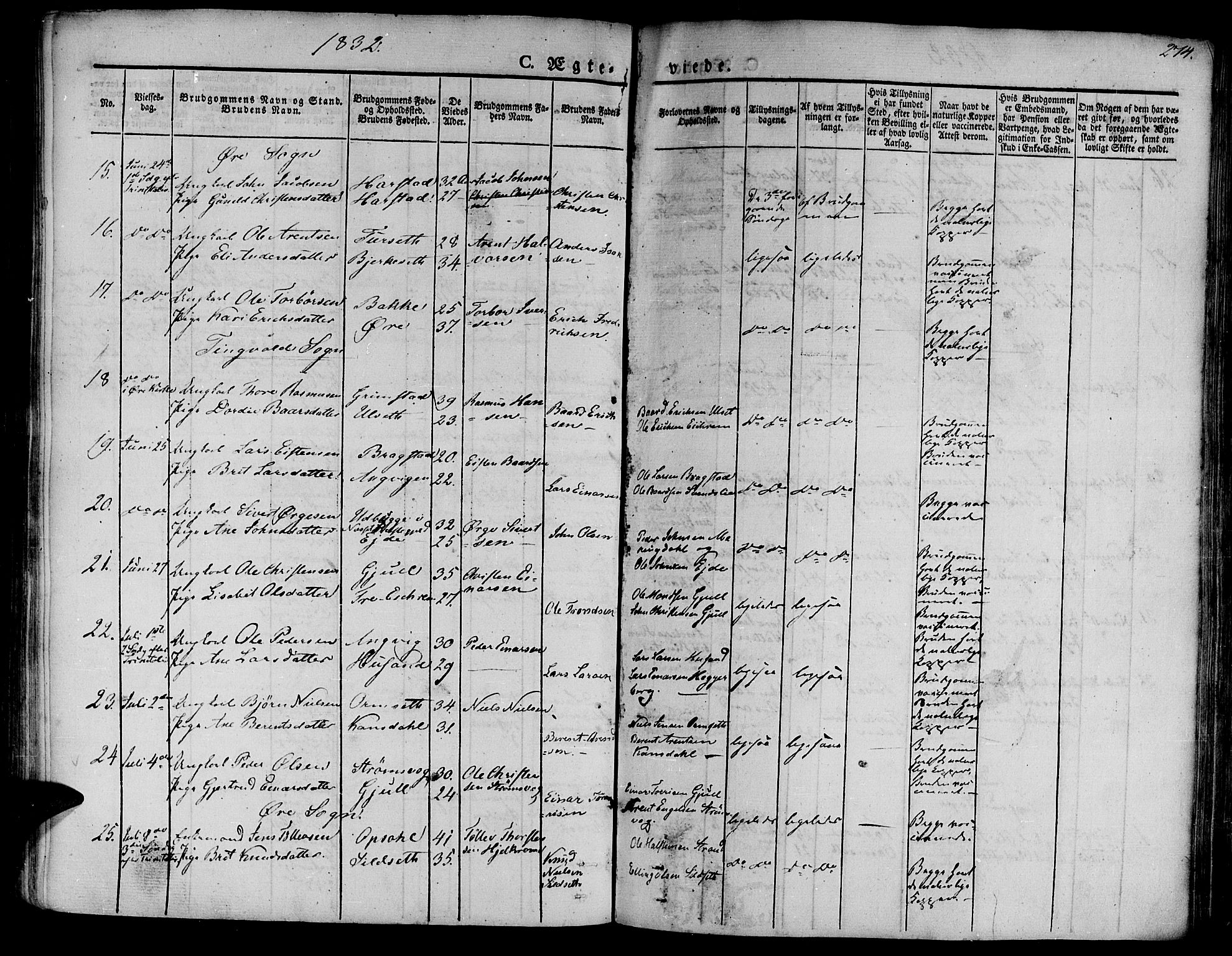 Ministerialprotokoller, klokkerbøker og fødselsregistre - Møre og Romsdal, SAT/A-1454/586/L0983: Parish register (official) no. 586A09, 1829-1843, p. 274