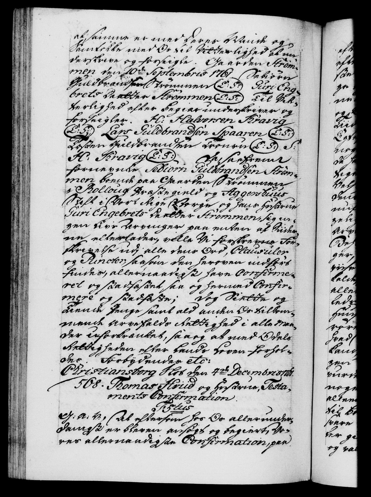 Danske Kanselli 1572-1799, AV/RA-EA-3023/F/Fc/Fca/Fcaa/L0041: Norske registre, 1760-1762, p. 597b