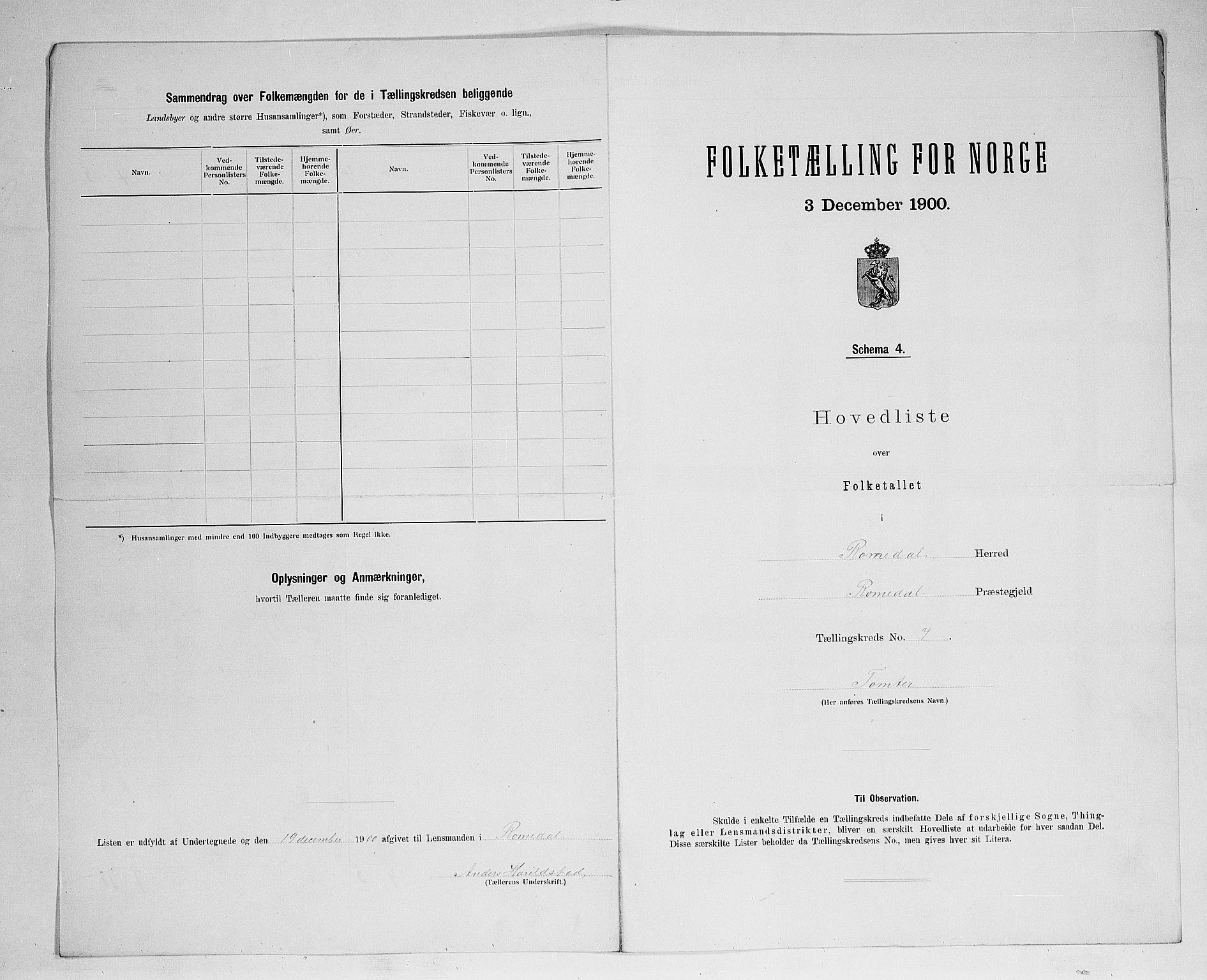 SAH, 1900 census for Romedal, 1900, p. 32