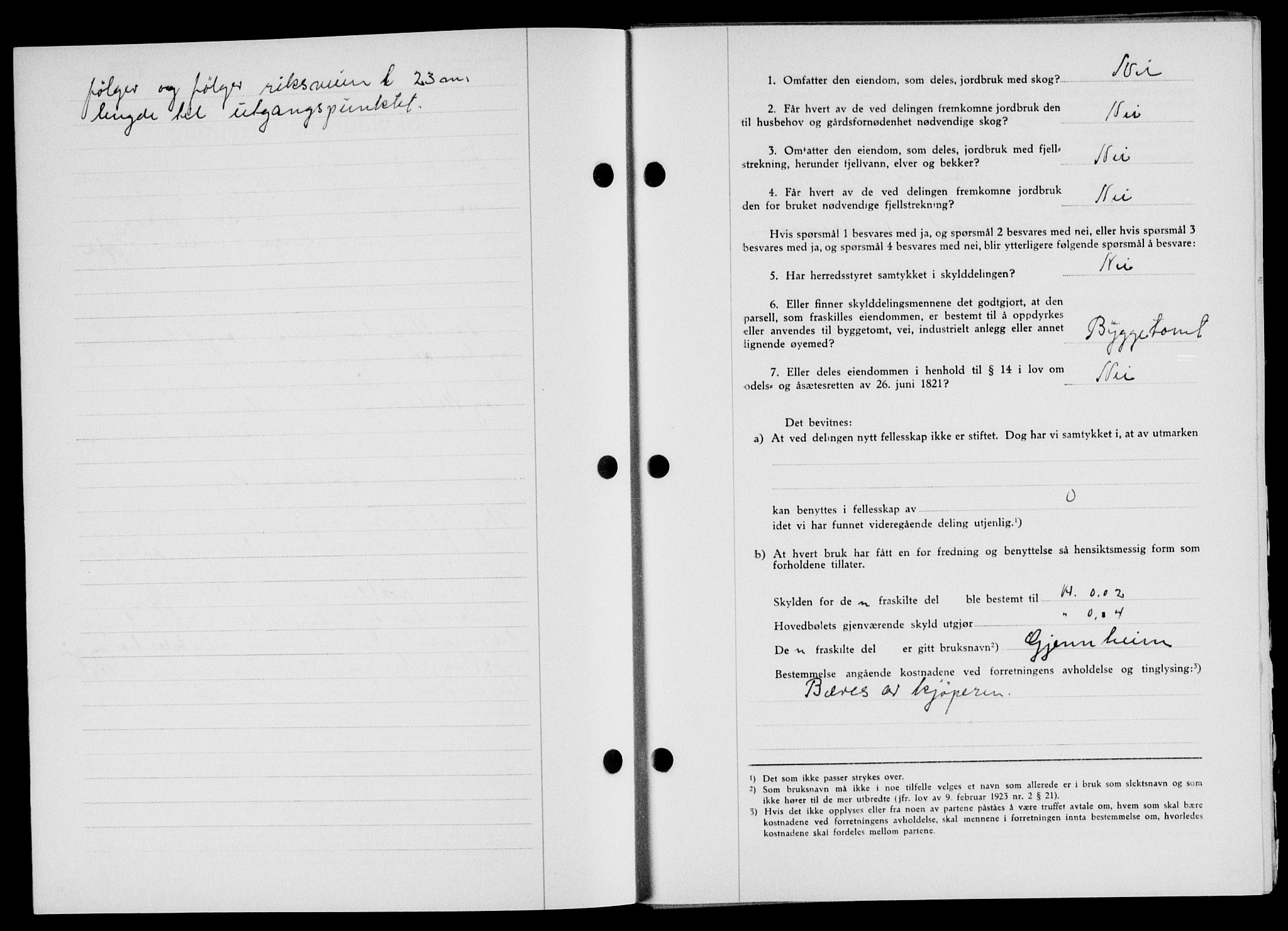 Lofoten sorenskriveri, SAT/A-0017/1/2/2C/L0013a: Mortgage book no. 13a, 1944-1946, Diary no: : 758/1945