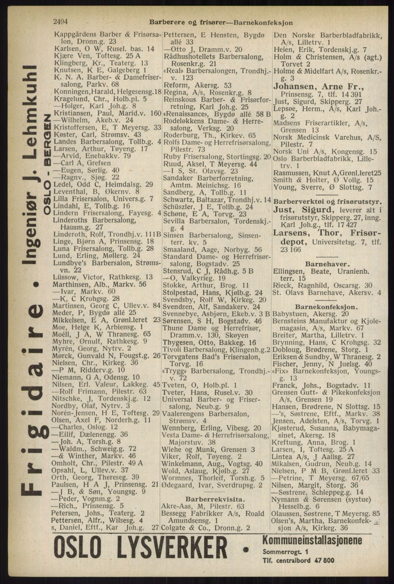 Kristiania/Oslo adressebok, PUBL/-, 1937, p. 2494