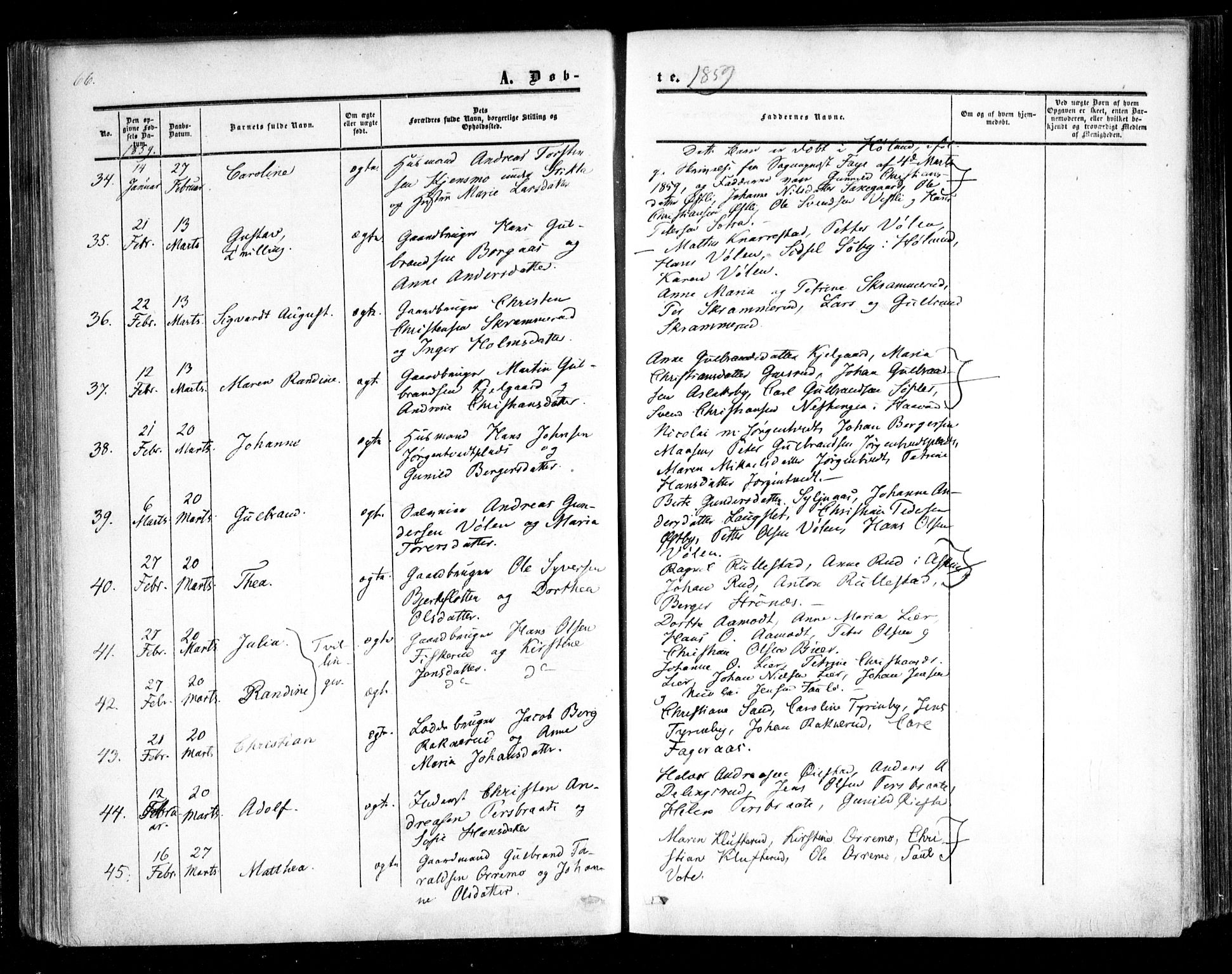 Trøgstad prestekontor Kirkebøker, SAO/A-10925/F/Fa/L0008.a: Parish register (official) no. I 8A, 1855-1864, p. 66