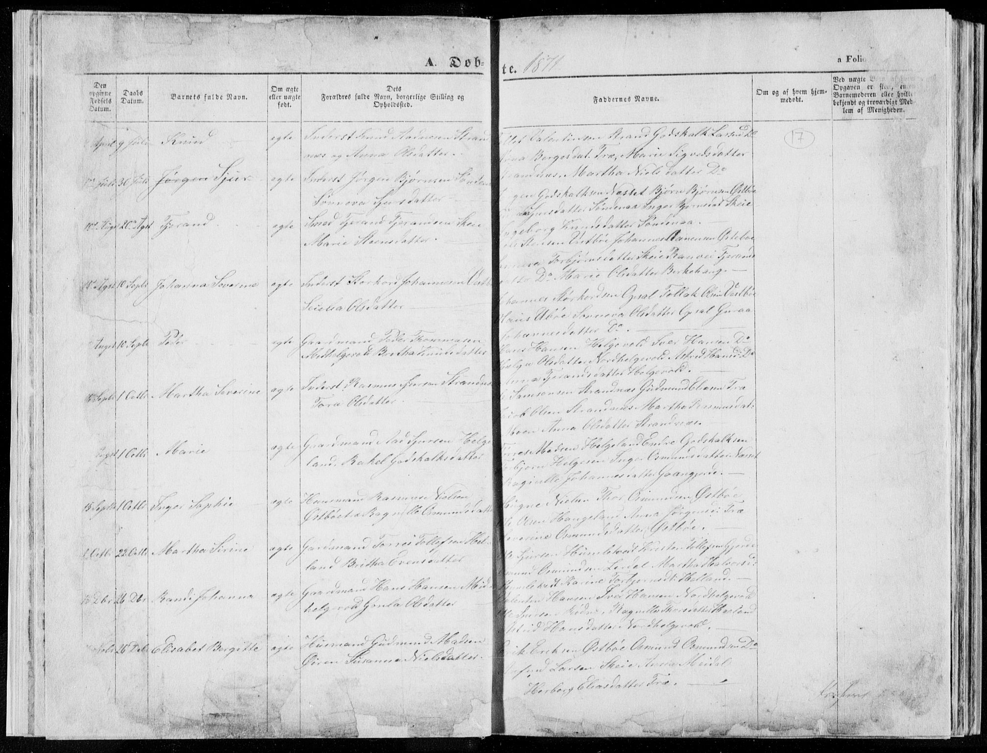 Vikedal sokneprestkontor, SAST/A-101840/01/V: Parish register (copy) no. B 10, 1864-1926, p. 17