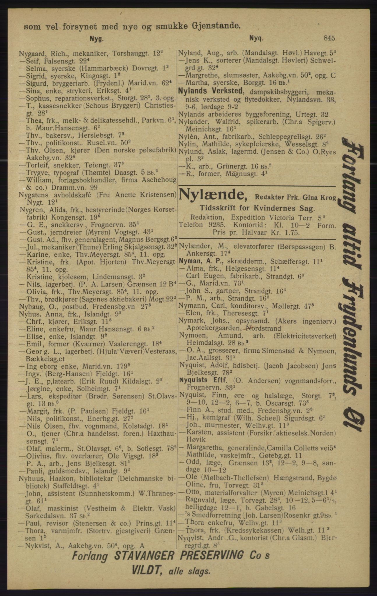 Kristiania/Oslo adressebok, PUBL/-, 1913, p. 857